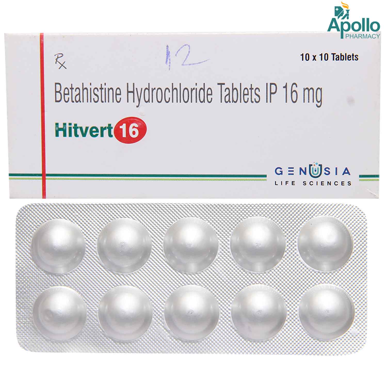 Hitvert 16 Tablet 10's, Pack of 10 TabletS Hitvert 16 Tablet 10's, Pack of 10 TabletS