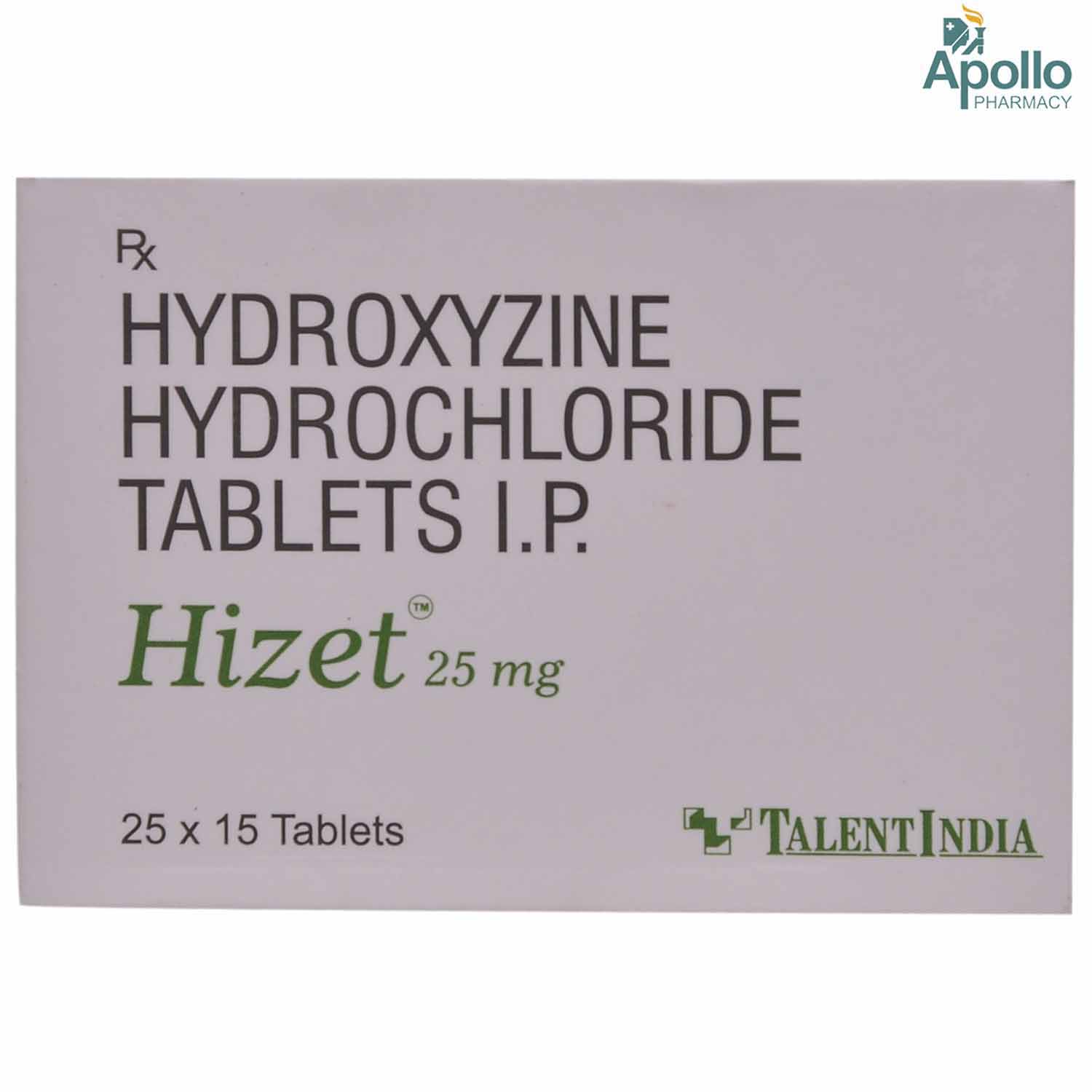 HIZET 25MG TABLET, Pack of 15 TABLETS HIZET 25MG TABLET, Pack of 15 TABLETS