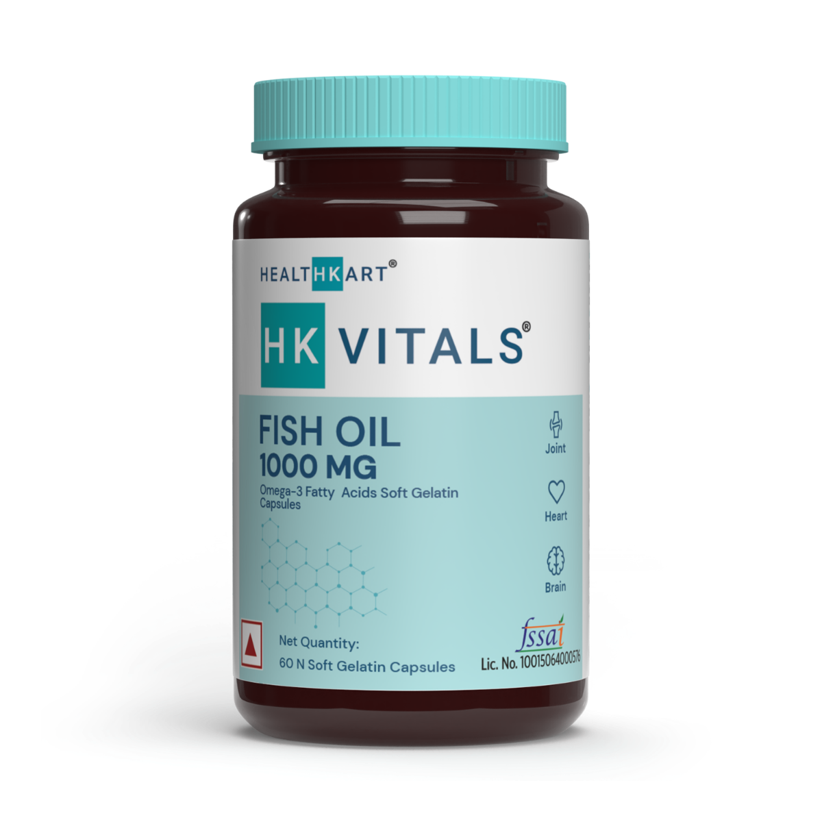 HealthKart HK Vitals Fish Oil 1000 mg, 60 Soft Gelatin Capsules Price