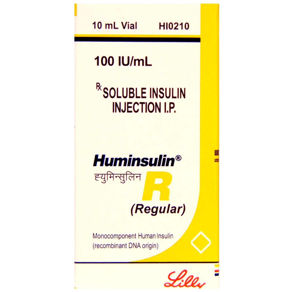 Huminsulin R 100IU/ml Solution for Injection 10 ml, Pack of 1 Injection Huminsulin R 100IU/ml Solution for Injection 10 ml, Pack of 1 Injection