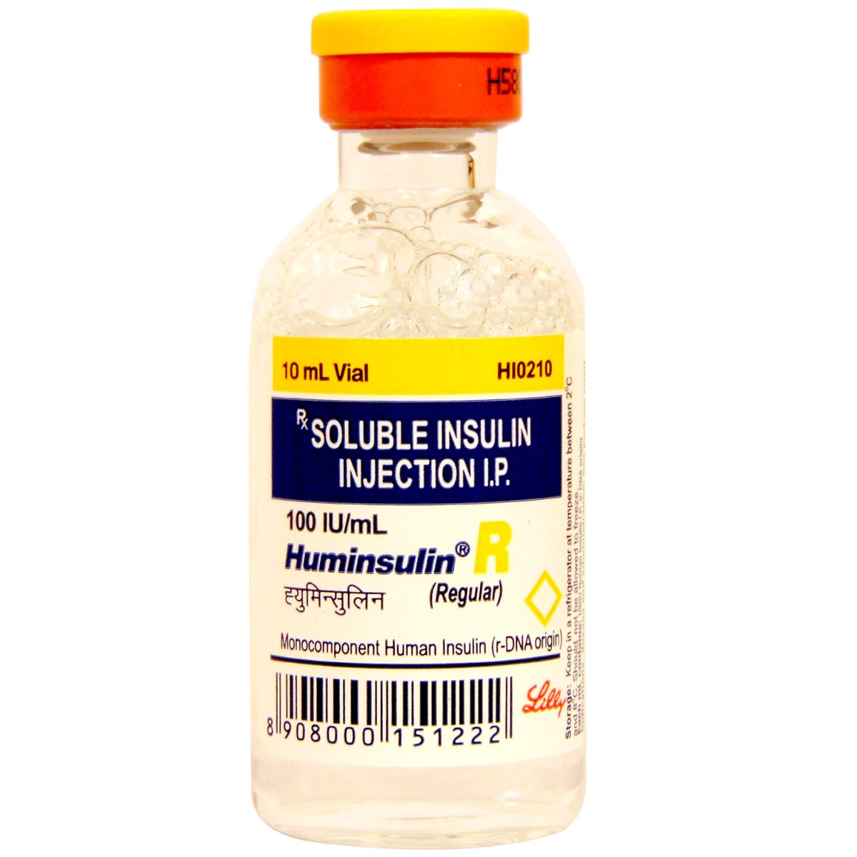 Huminsulin R 100IU/ml Solution for Injection 10 ml, Pack of 1 Injection Huminsulin R 100IU/ml Solution for Injection 10 ml, Pack of 1 Injection