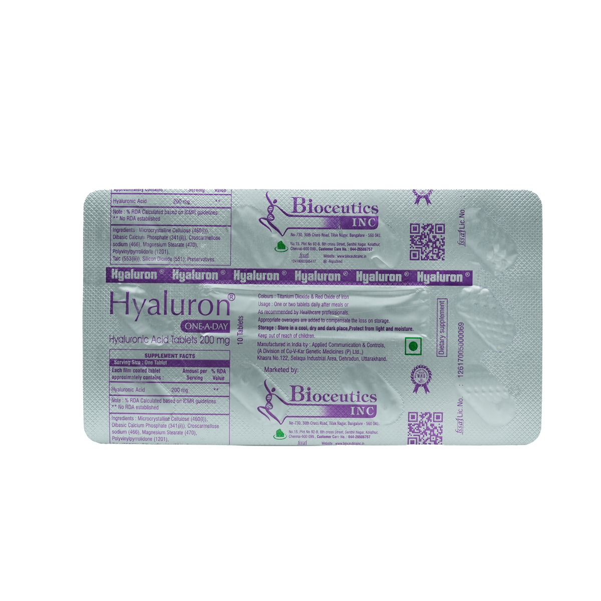 Buy HYALURON TABLET 10'S Online