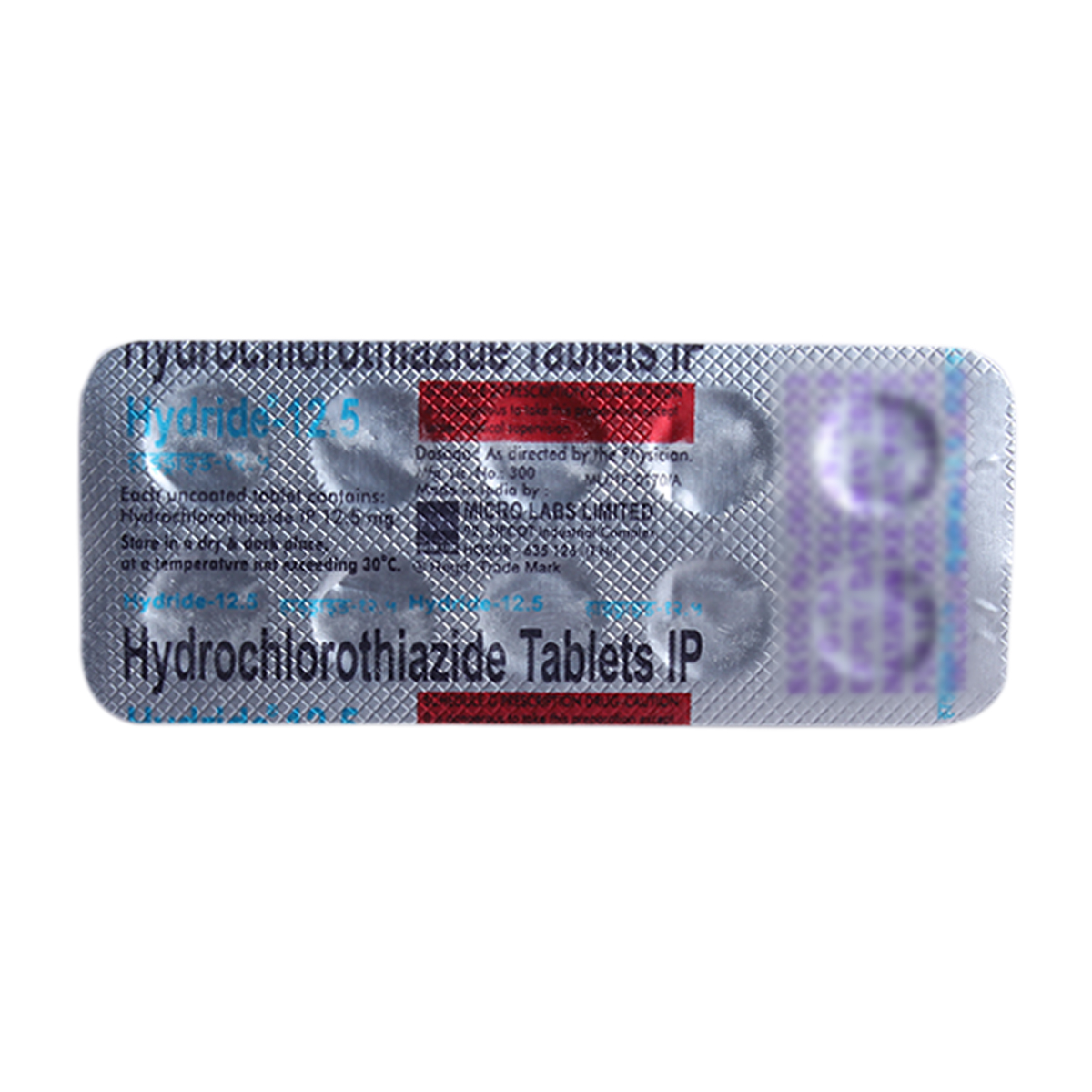 Hydride 12.5 mg Tablet 10's, Pack of 10 TABLETS Hydride 12.5 mg Tablet 10's, Pack of 10 TABLETS