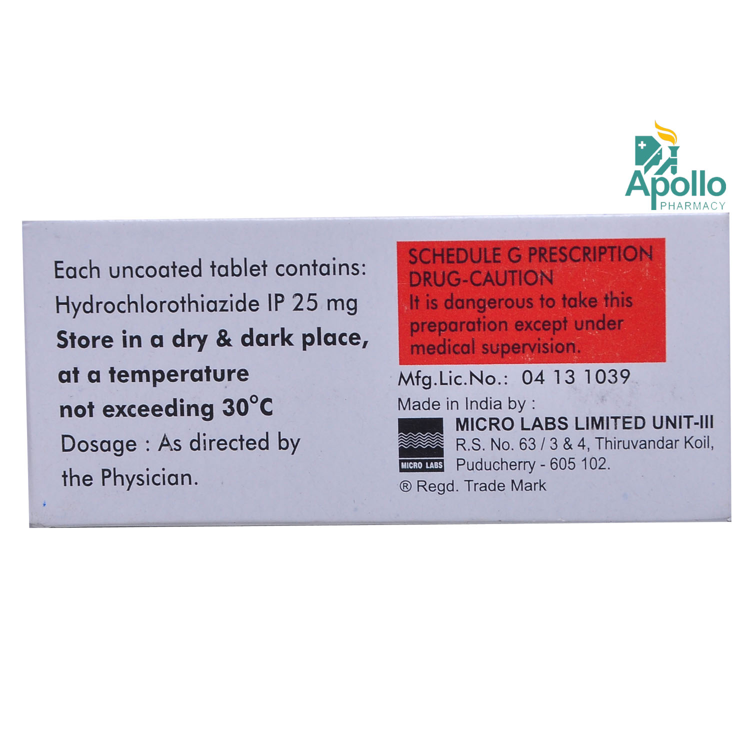 Hydride-25 Tablet 10's, Pack of 10 TABLETS Hydride-25 Tablet 10's, Pack of 10 TABLETS