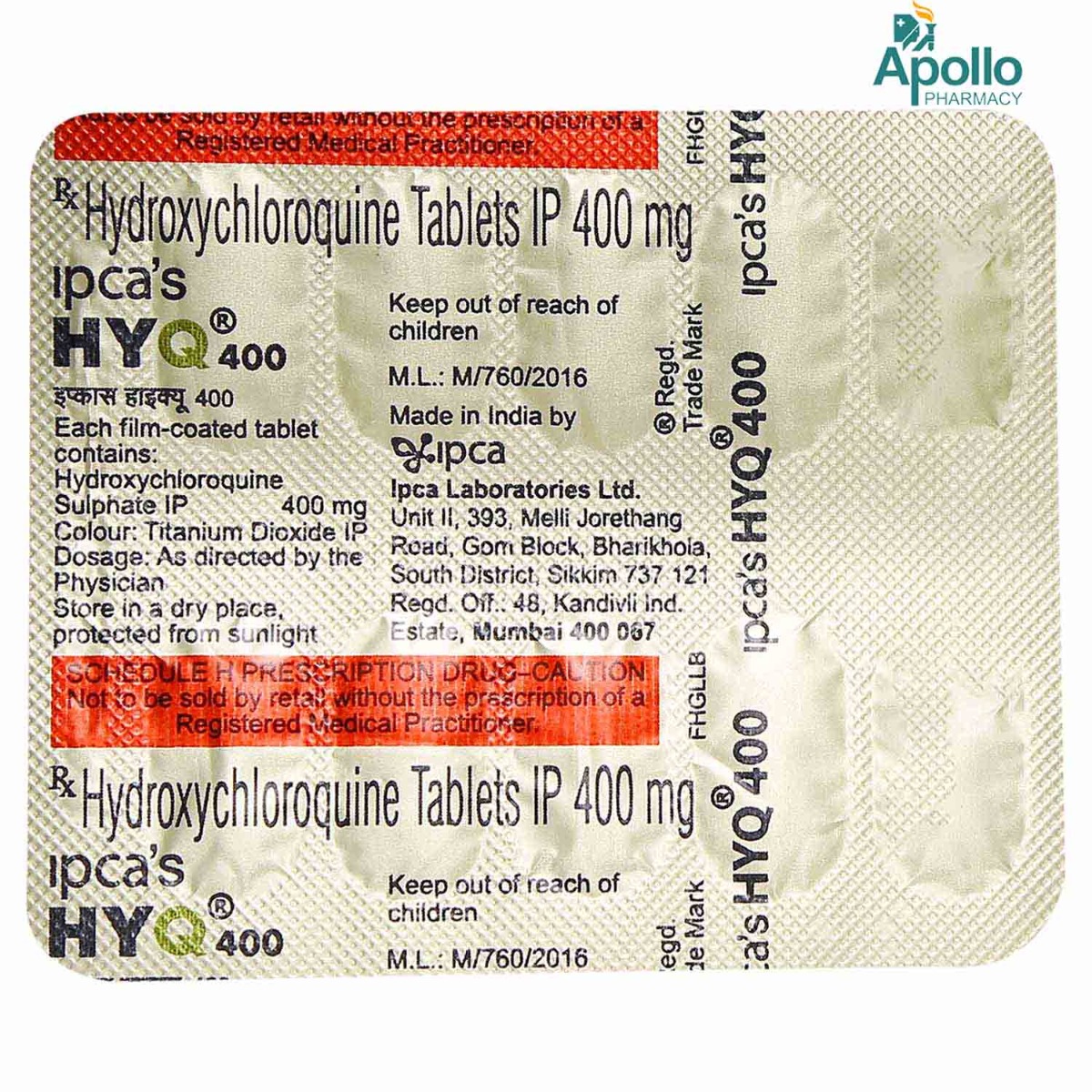 HYQ 400 Tablet 10's, Pack of 10 TABLETS HYQ 400 Tablet 10's, Pack of 10 TABLETS