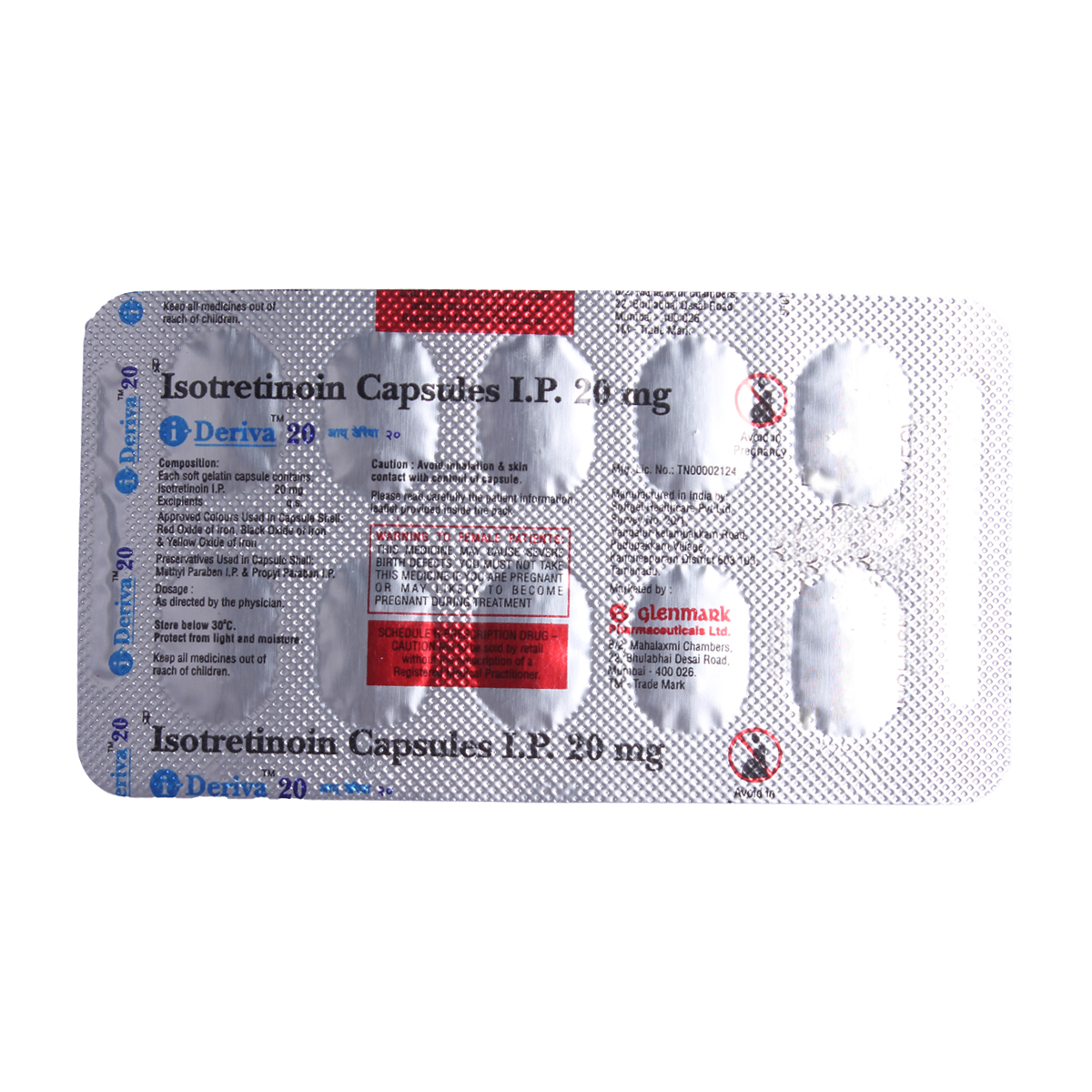 I-Deriva 20 Capsule 10's, Pack of 10 CapsuleS I-Deriva 20 Capsule 10's, Pack of 10 CapsuleS