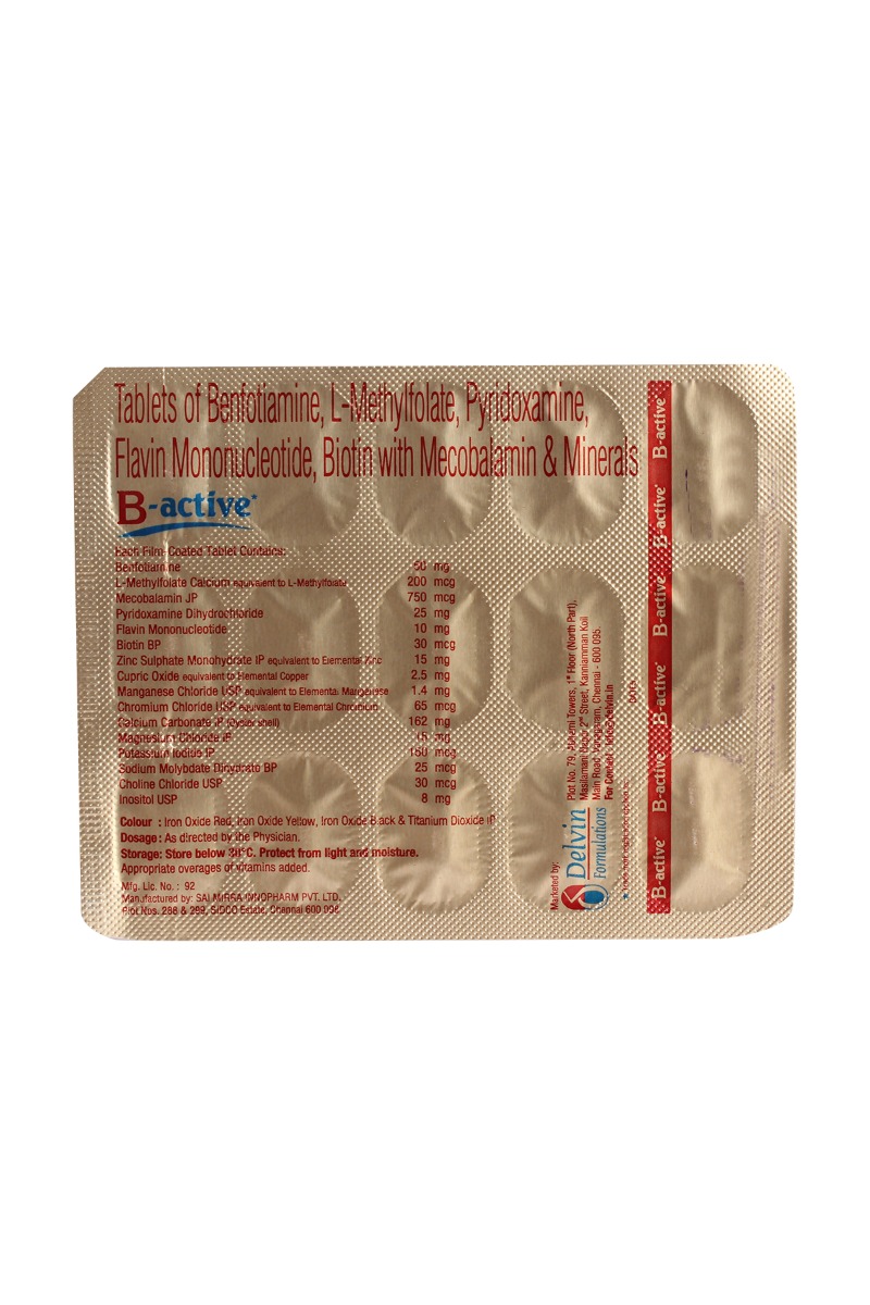 B Active Tablet 15'S, Pack of 15 B Active Tablet 15'S, Pack of 15