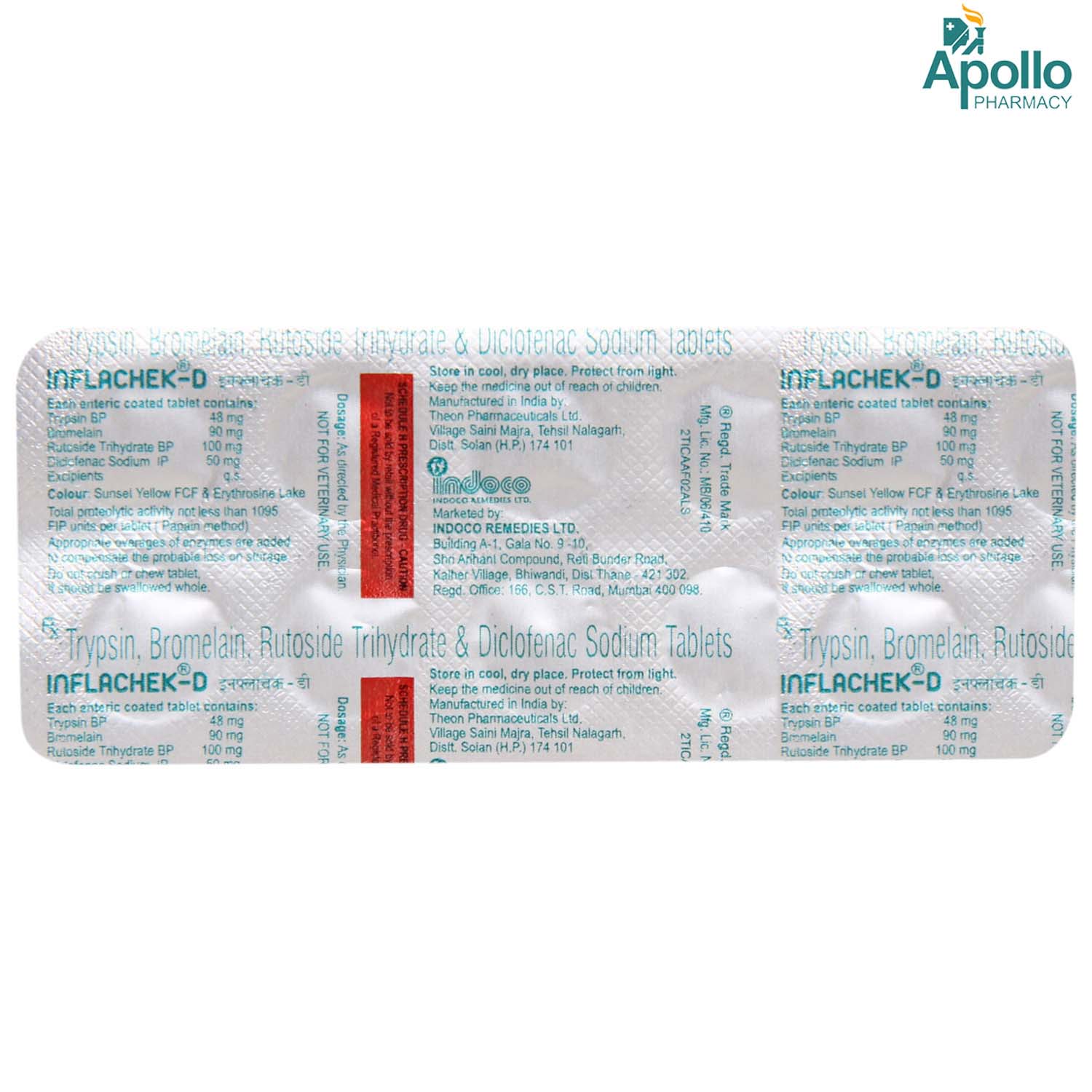 Inflachek D Tablet 10's, Pack of 10 Inflachek D Tablet 10's, Pack of 10