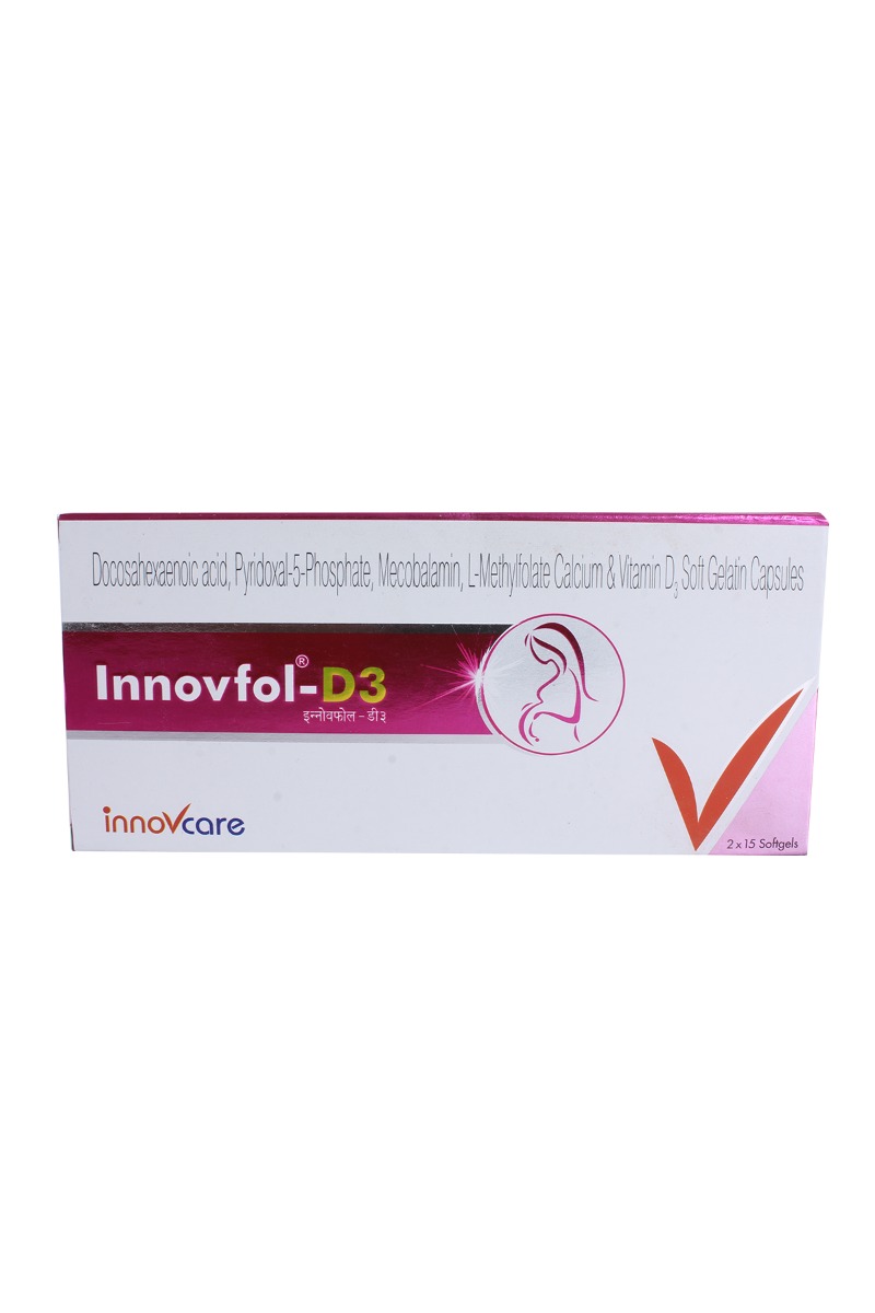 Innovfol-D3 Softgel Capsule 15s, Pack of 15 CAPSULES Innovfol-D3 Softgel Capsule 15s, Pack of 15 CAPSULES