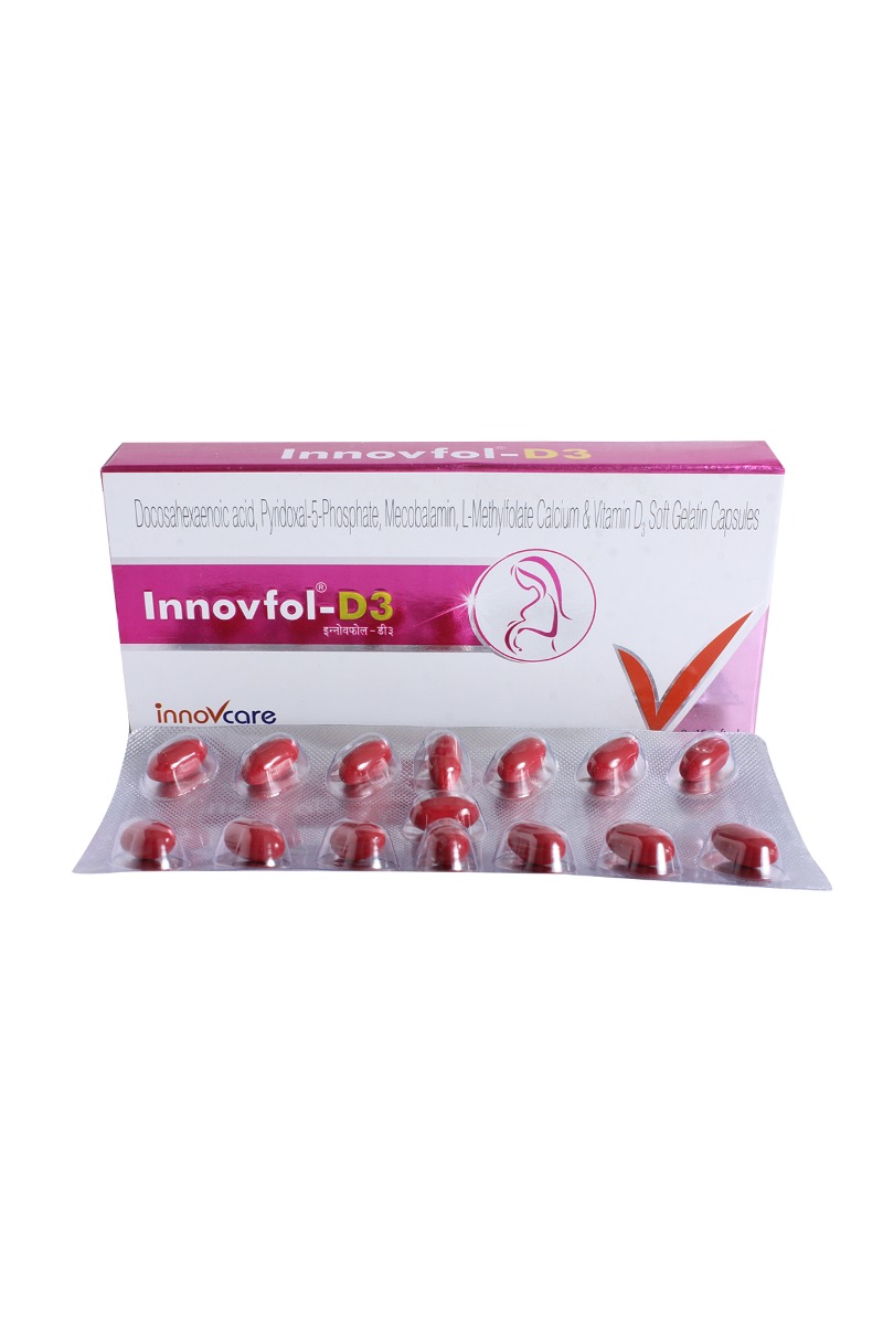 Innovfol-D3 Softgel Capsule 15s, Pack of 15 CAPSULES Innovfol-D3 Softgel Capsule 15s, Pack of 15 CAPSULES