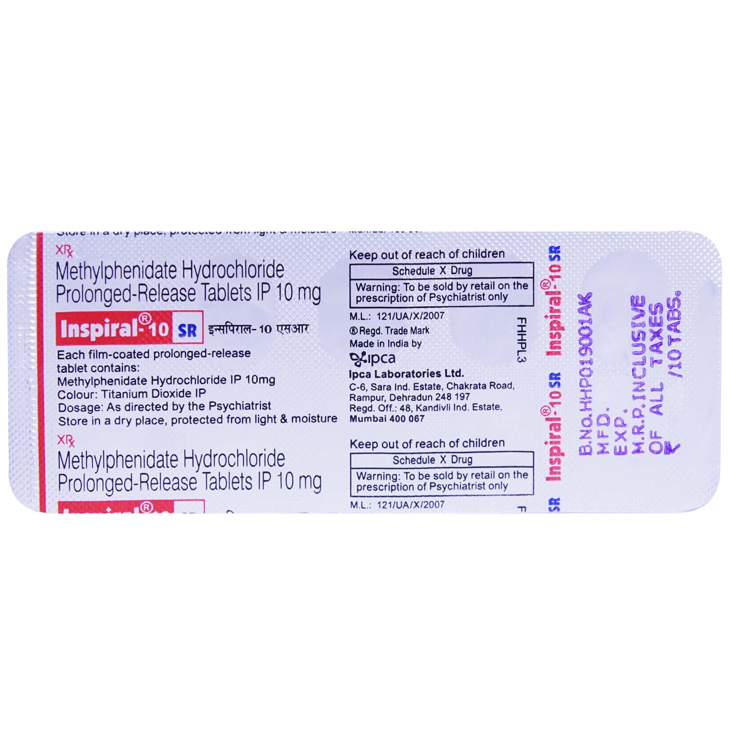 Inspiral-10 SR Tablet 10's, Pack of 10 TABLETS Inspiral-10 SR Tablet 10's, Pack of 10 TABLETS