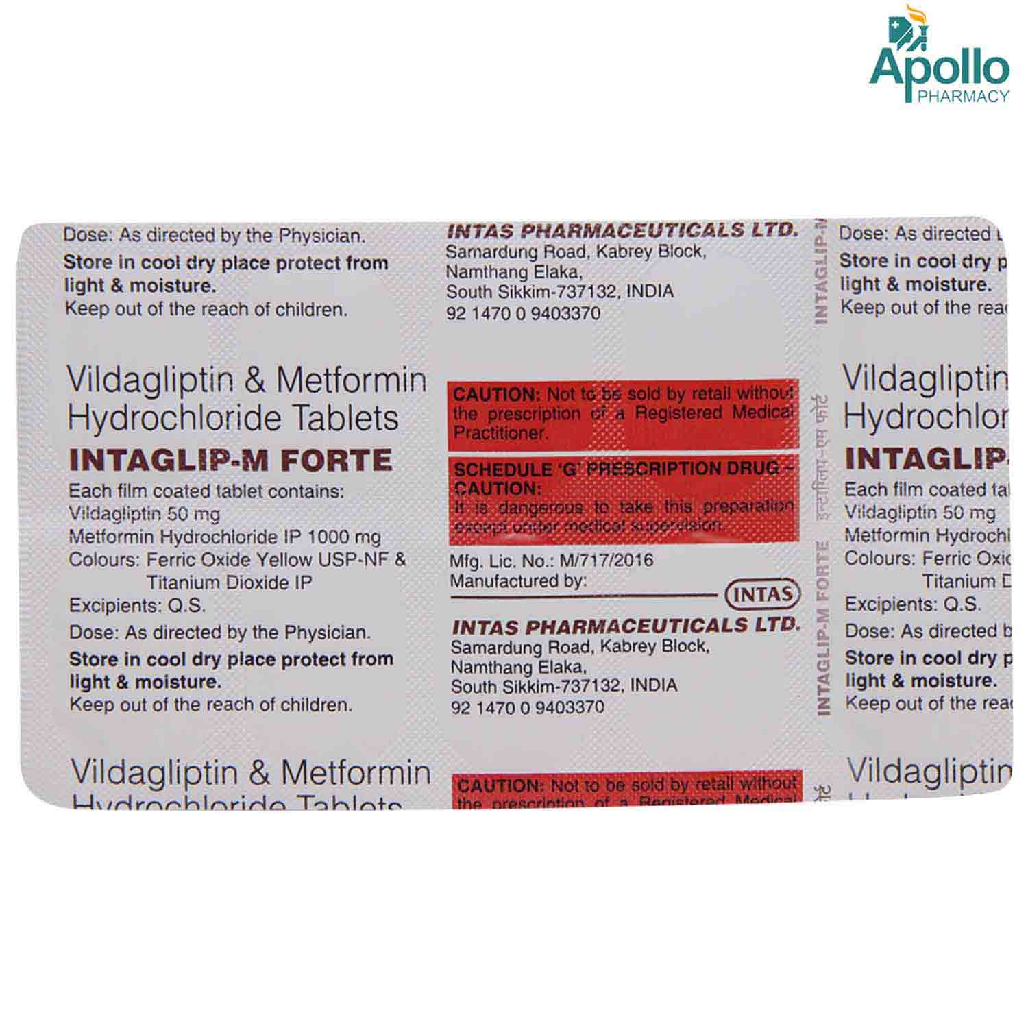 Intaglip-M Forte Tablet 10's, Pack of 10 TABLETS Intaglip-M Forte Tablet 10's, Pack of 10 TABLETS