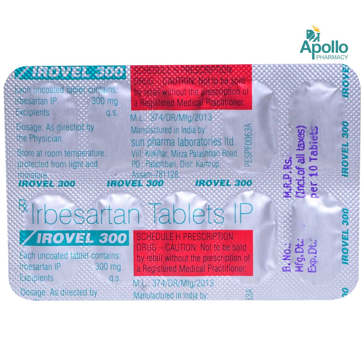 Irovel 300 Tablet 10's, Pack of 10 TABLETS Irovel 300 Tablet 10's, Pack of 10 TABLETS