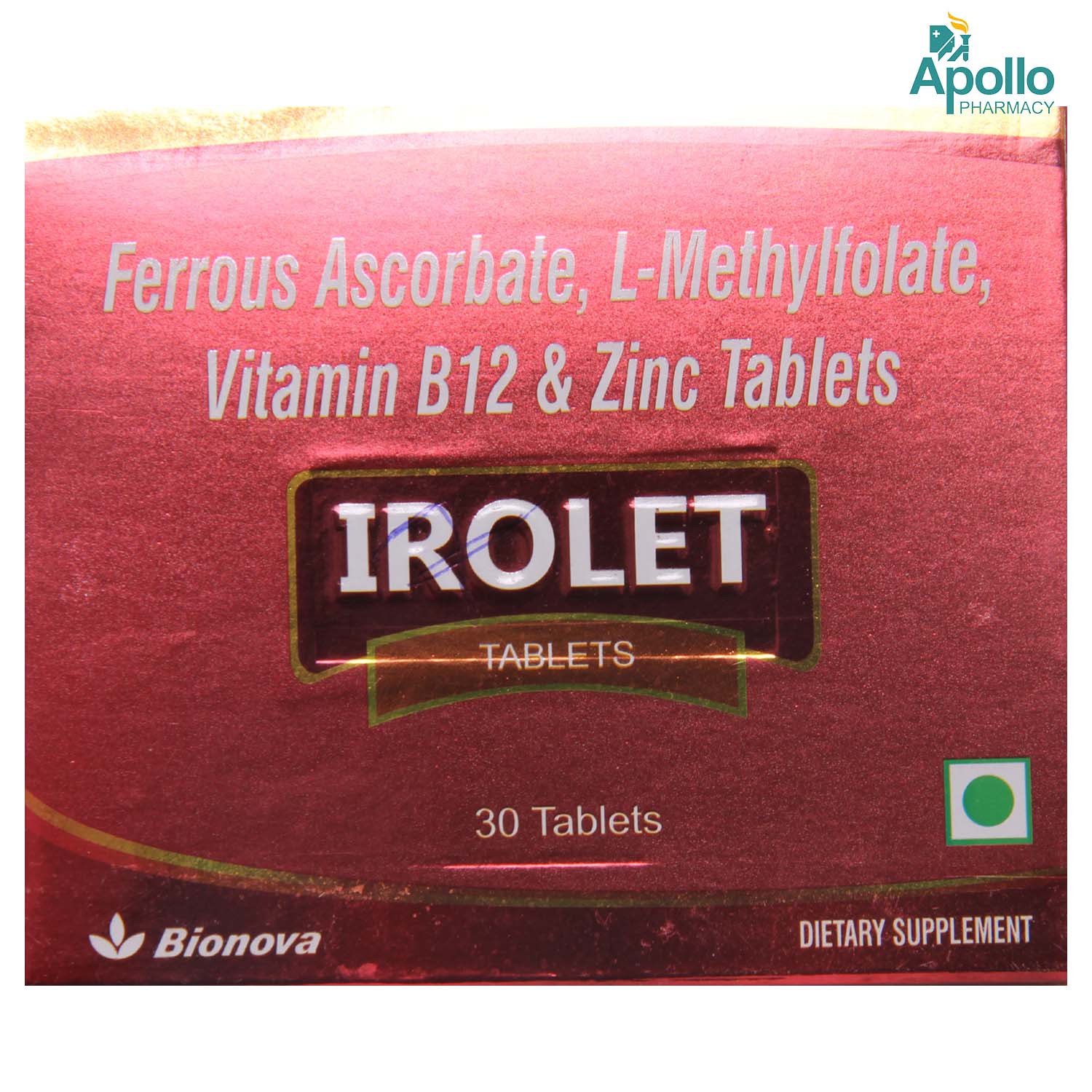 Irolet Tabltes 30's, Pack of 30 TABLETS Irolet Tabltes 30's, Pack of 30 TABLETS