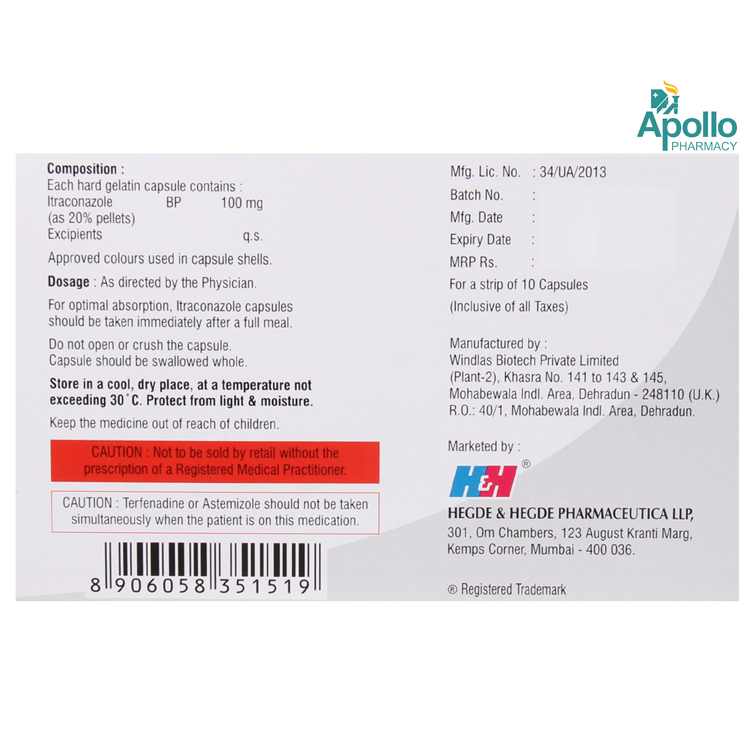 Itzhh Capsule 10's, Pack of 10 CAPSULES Itzhh Capsule 10's, Pack of 10 CAPSULES