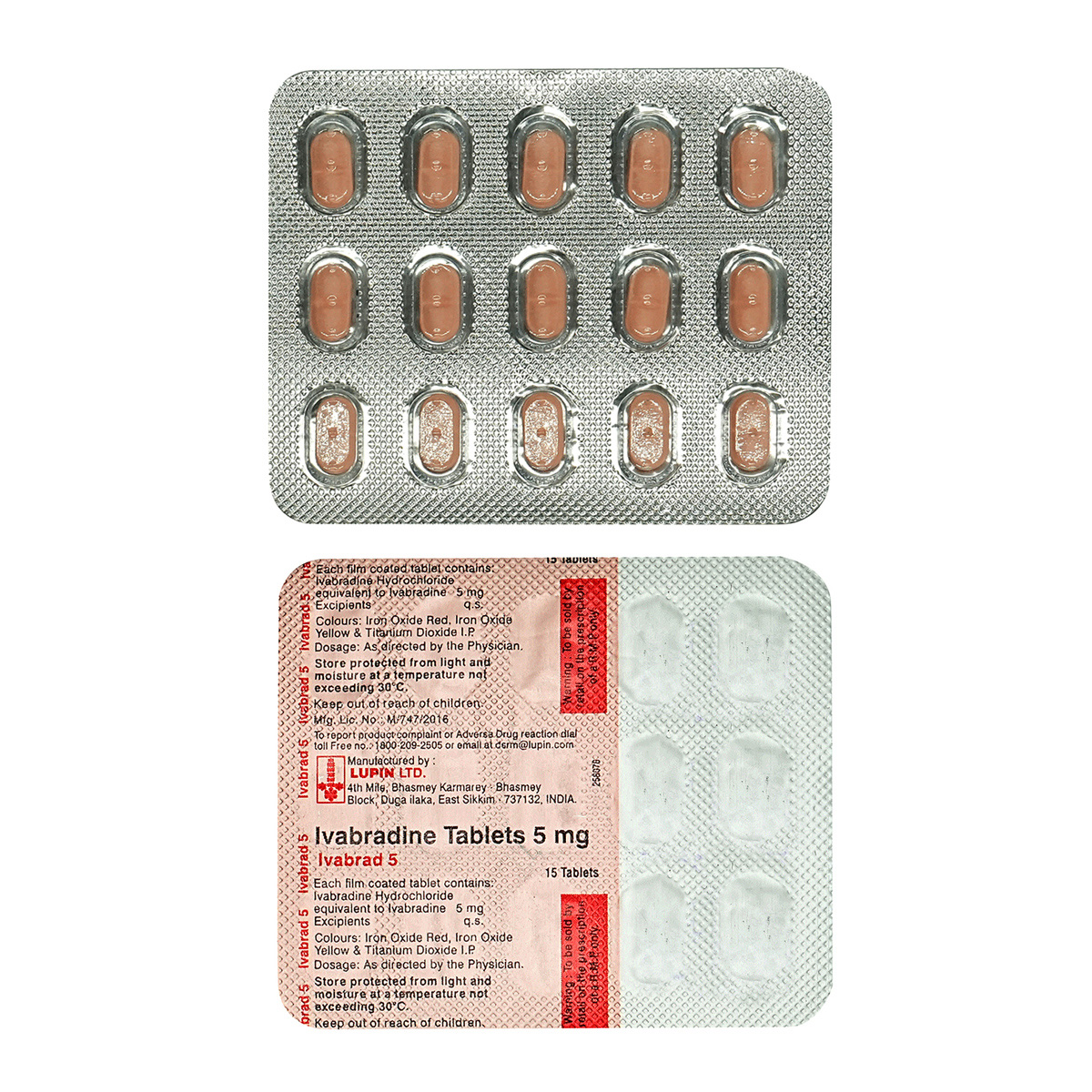 Ivabrad 5 Tablet 15's, Pack of 15 TABLETS Ivabrad 5 Tablet 15's, Pack of 15 TABLETS