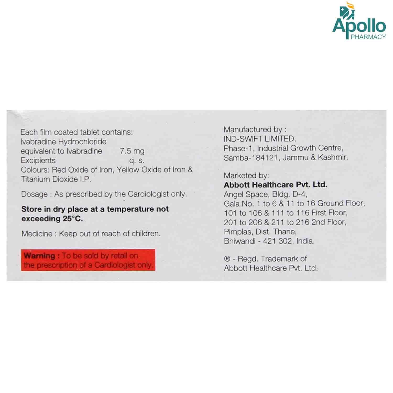 Ivabid 7.5 Tablet 14's, Pack of 14 TabletS Ivabid 7.5 Tablet 14's, Pack of 14 TabletS