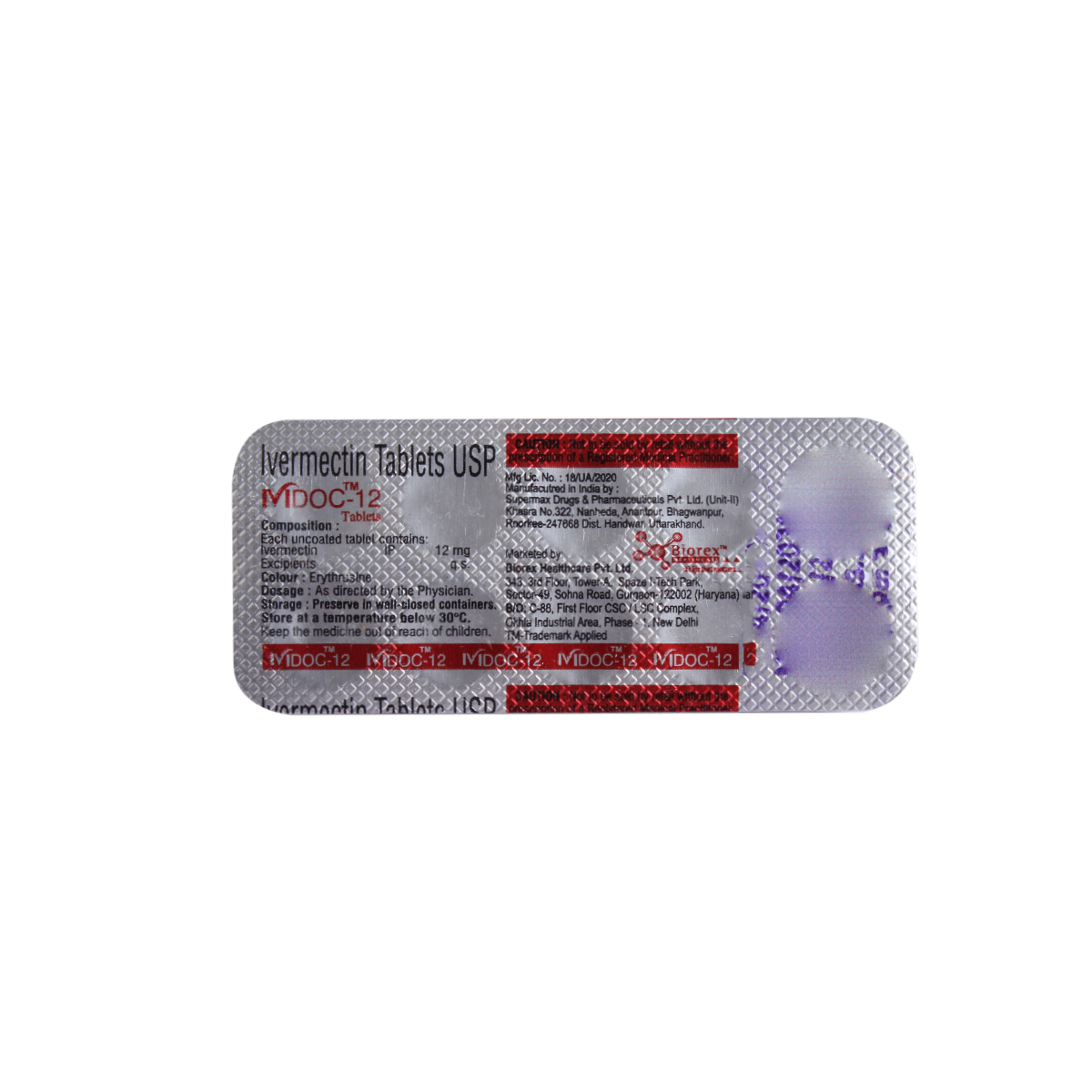 Ividoc 12 Tablet 10's, Pack of 10 TABLETS Ividoc 12 Tablet 10's, Pack of 10 TABLETS