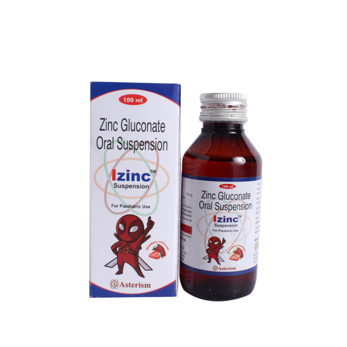 IZinc Strawberry Suspension 100 ml, Pack of 1 LIQUID IZinc Strawberry Suspension 100 ml, Pack of 1 LIQUID