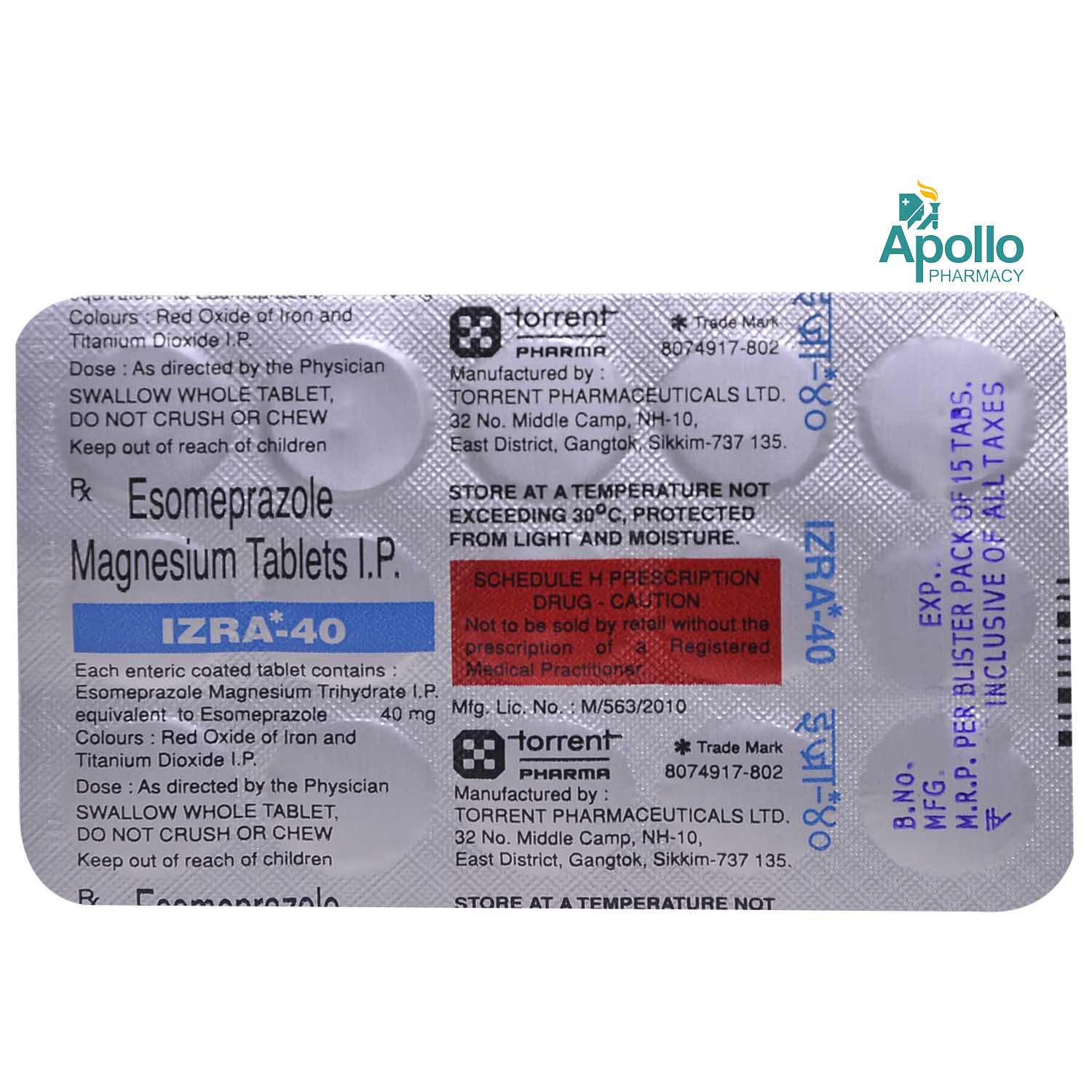 Izra 40 Tablet 15's, Pack of 15 TABLETS Izra 40 Tablet 15's, Pack of 15 TABLETS