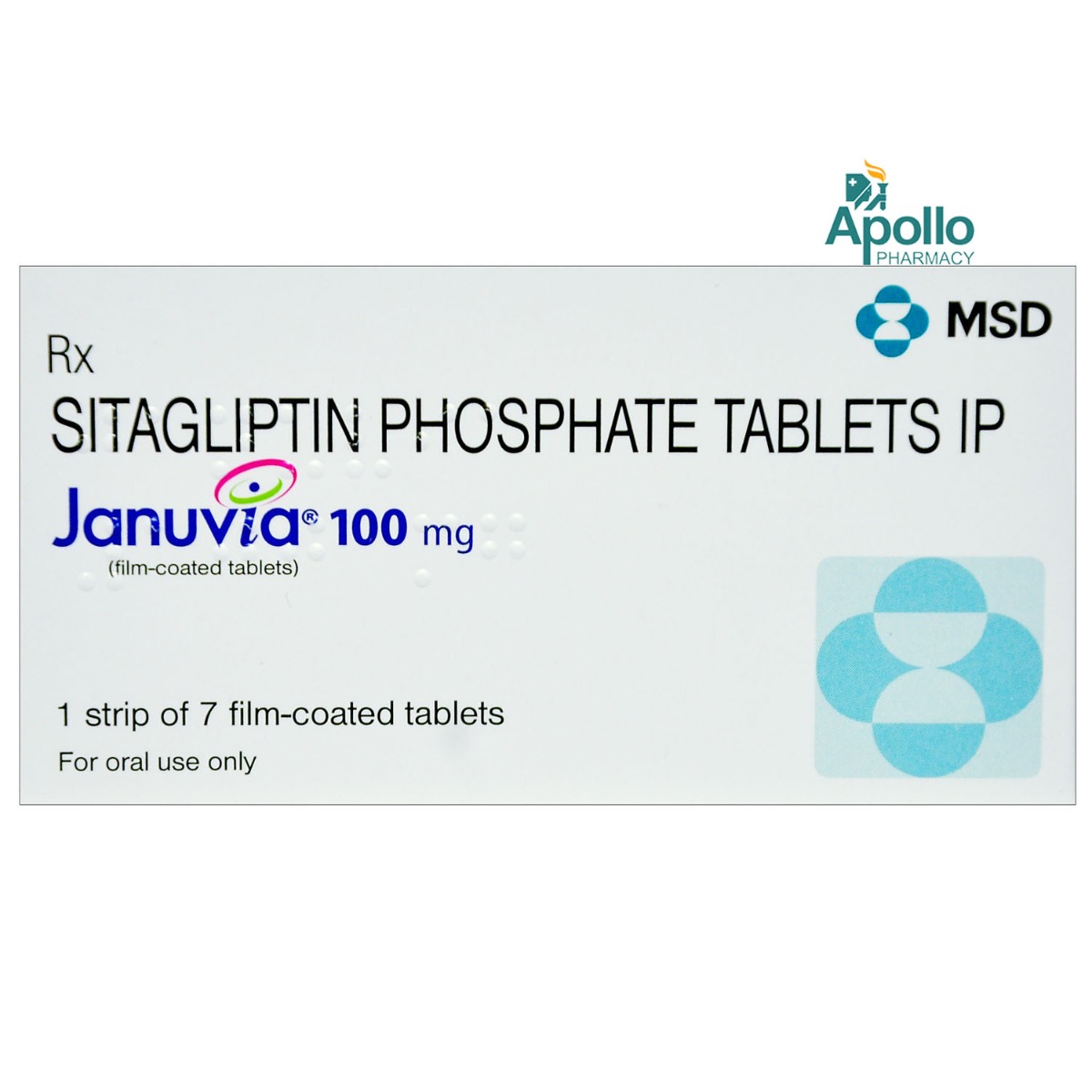 Januvia 100 mg Tablet 7's, Pack of 7 TABLETS Januvia 100 mg Tablet 7's, Pack of 7 TABLETS