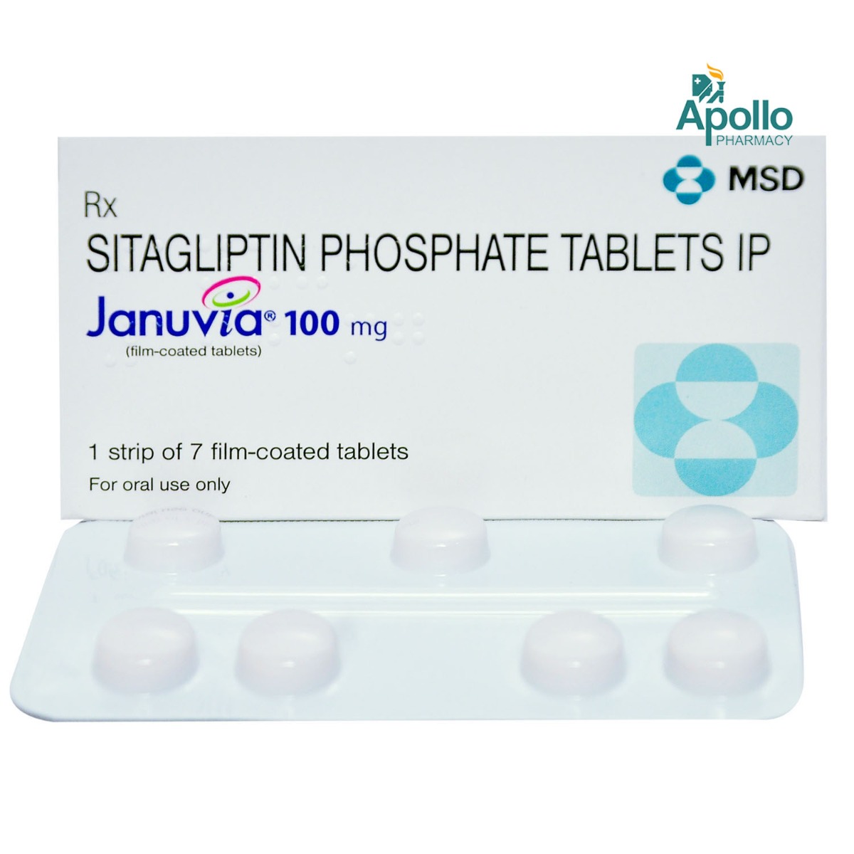 Januvia 100 mg Tablet 7's, Pack of 7 TABLETS Januvia 100 mg Tablet 7's, Pack of 7 TABLETS