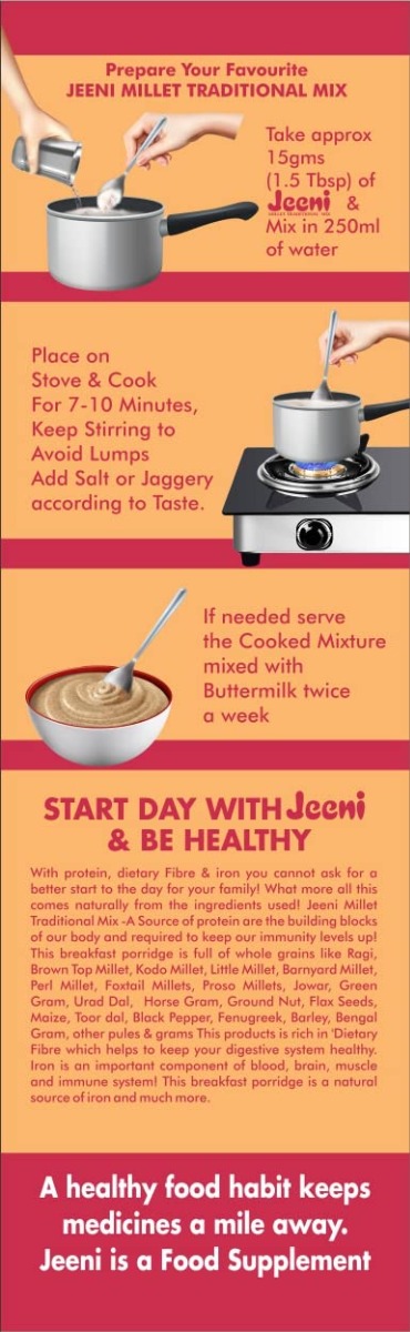 Jeeni Millet Traditional Mix Adult, 900 gm, Pack of 1 Jeeni Millet Traditional Mix Adult, 900 gm, Pack of 1