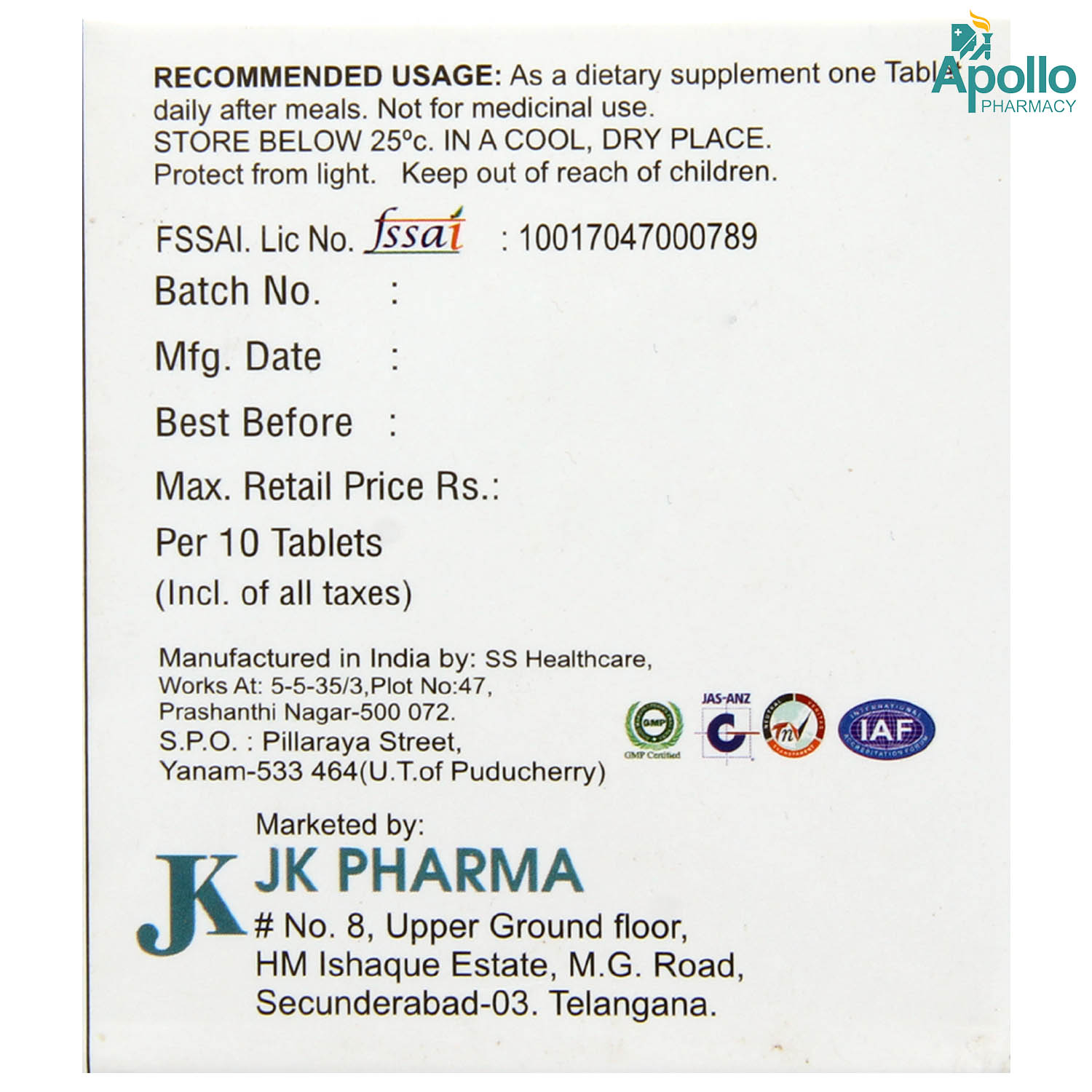 Jesnorm-M Tablet 10's, Pack of 10 TABLETS Jesnorm-M Tablet 10's, Pack of 10 TABLETS