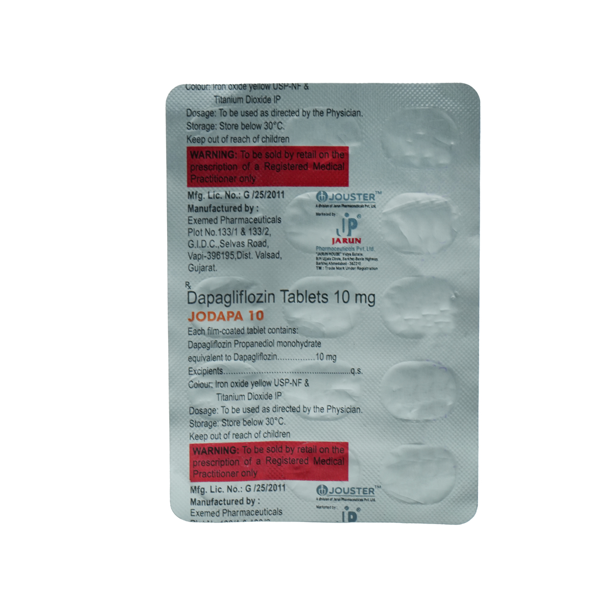 Jodapa 10 mg Tablet 15's, Pack of 15 TabletS Jodapa 10 mg Tablet 15's, Pack of 15 TabletS