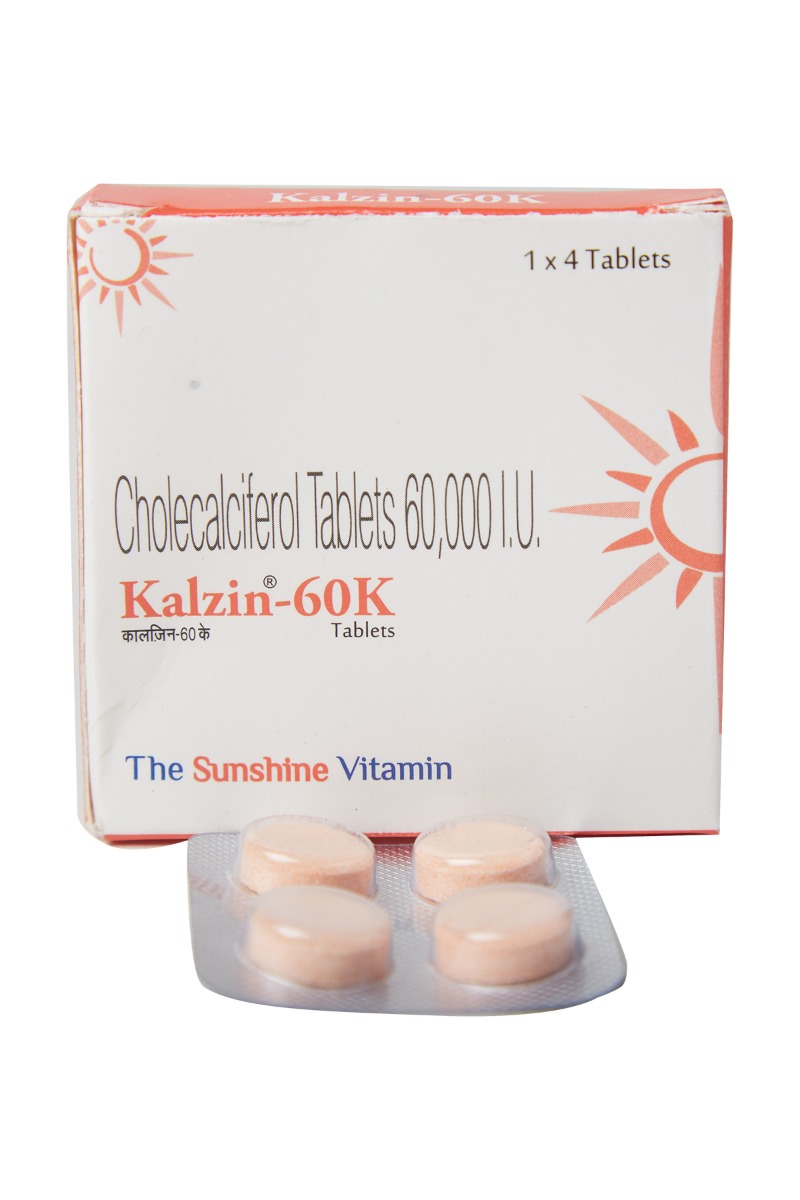 Kalzin 60K Tablet 4's, Pack of 4 Kalzin 60K Tablet 4's, Pack of 4