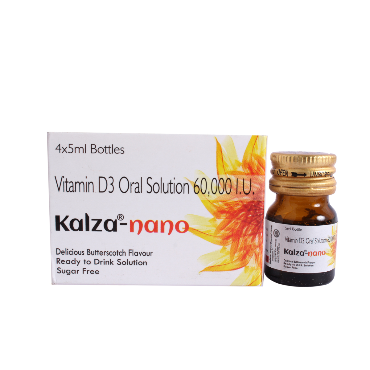 Kalza-Nano Sugar Free Butterscotch Oral Solution 5 ml, Pack of 1 Kalza-Nano Sugar Free Butterscotch Oral Solution 5 ml, Pack of 1