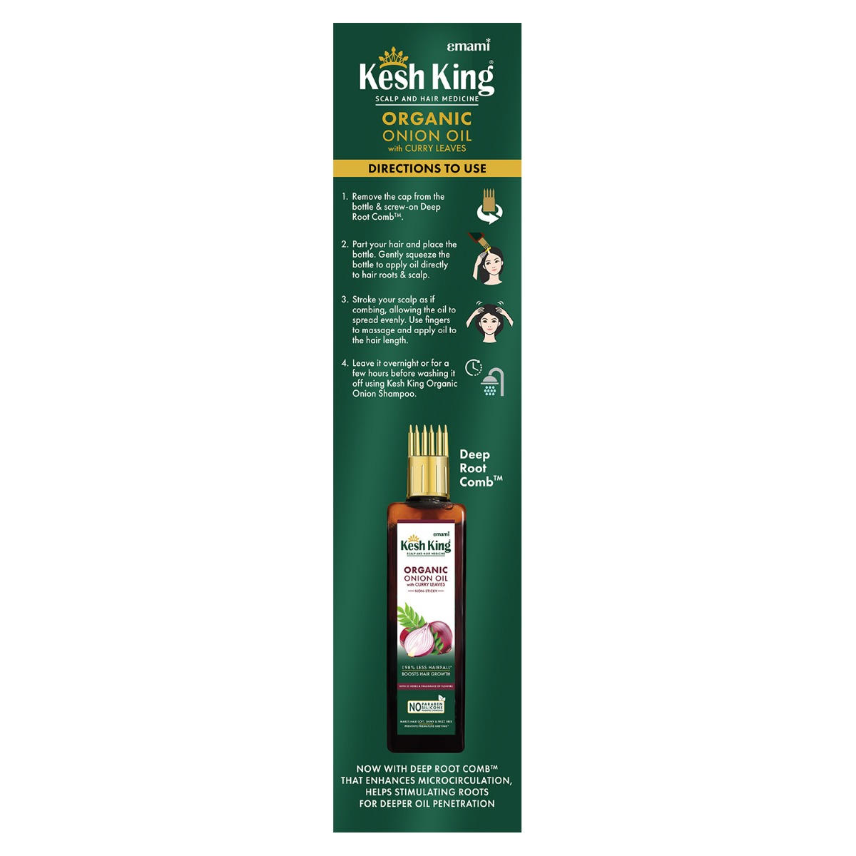 Kesh King Organic Onion Oil with Curry Leaves, 200 ml, Pack of 1 Kesh King Organic Onion Oil with Curry Leaves, 200 ml, Pack of 1
