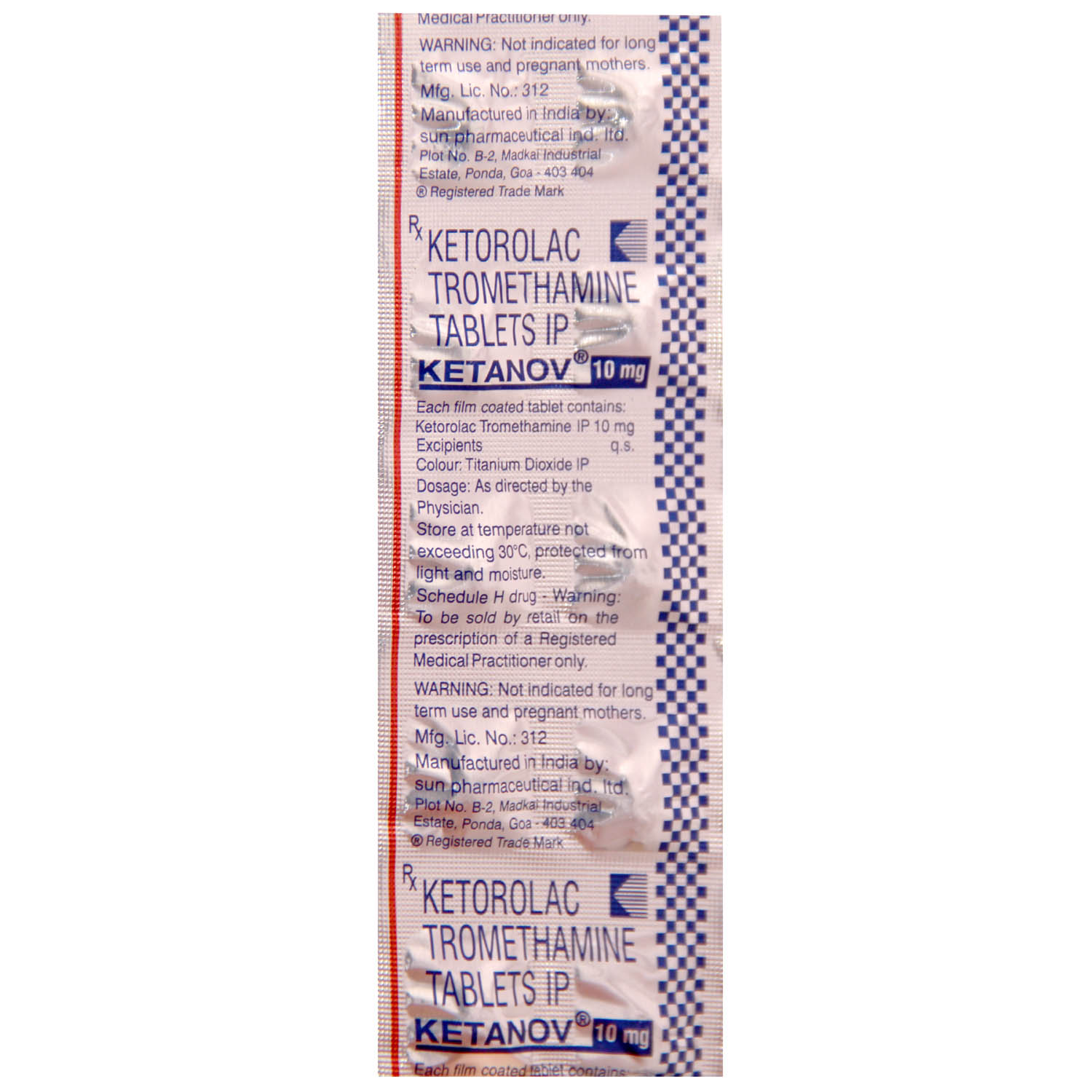 Ketanov 10 mg Tablet 10's, Pack of 10 TABLETS Ketanov 10 mg Tablet 10's, Pack of 10 TABLETS