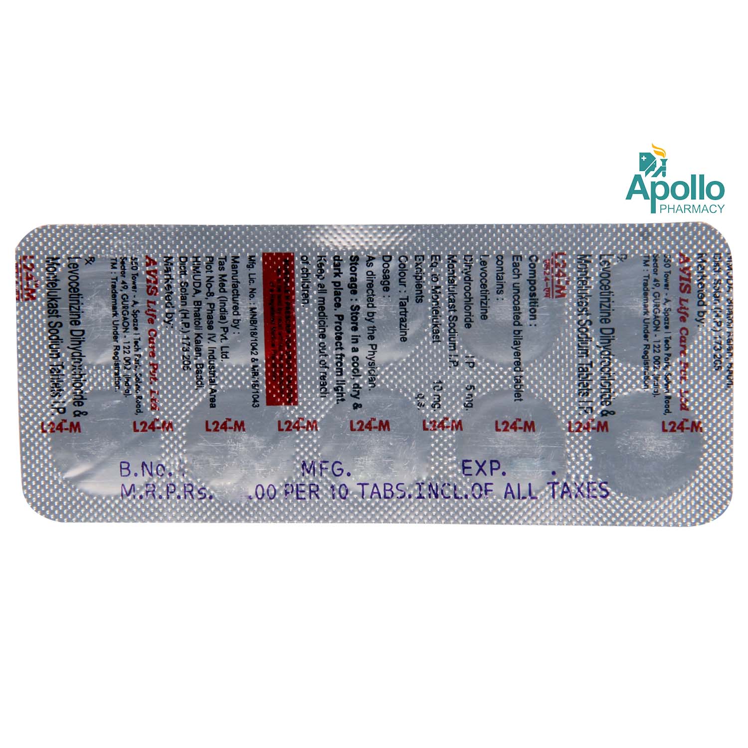 L 24 M Tablet 10's, Pack of 10 TABLETS L 24 M Tablet 10's, Pack of 10 TABLETS