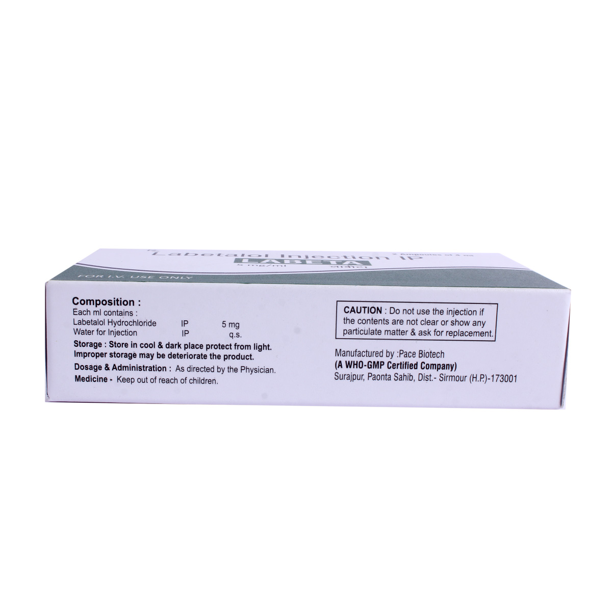 Labeta 20 mg Injection 4 ml, Pack of 1 Injection Labeta 20 mg Injection 4 ml, Pack of 1 Injection