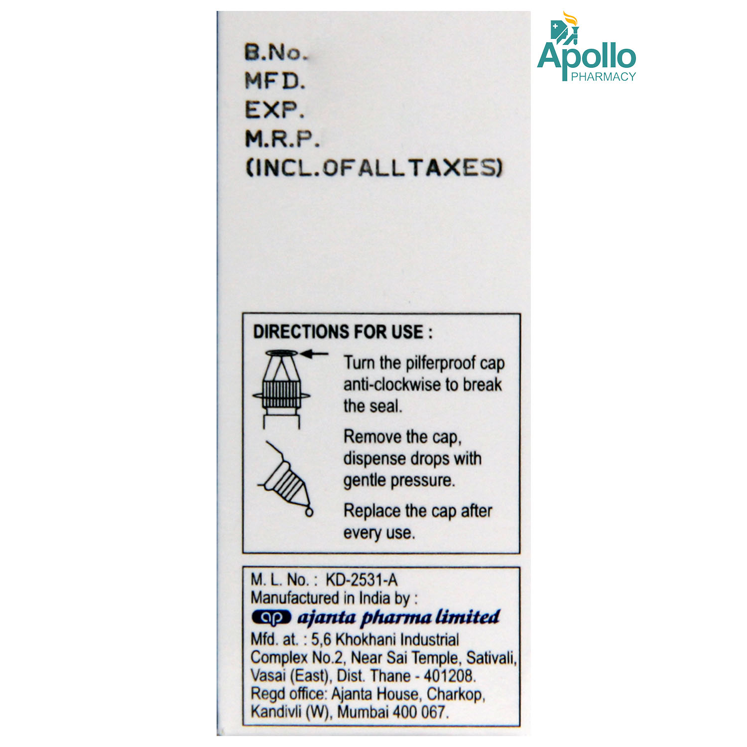 Lacoma T Eye Drops 2.5 ml, Pack of 1 EYE DROP Lacoma T Eye Drops 2.5 ml, Pack of 1 EYE DROP