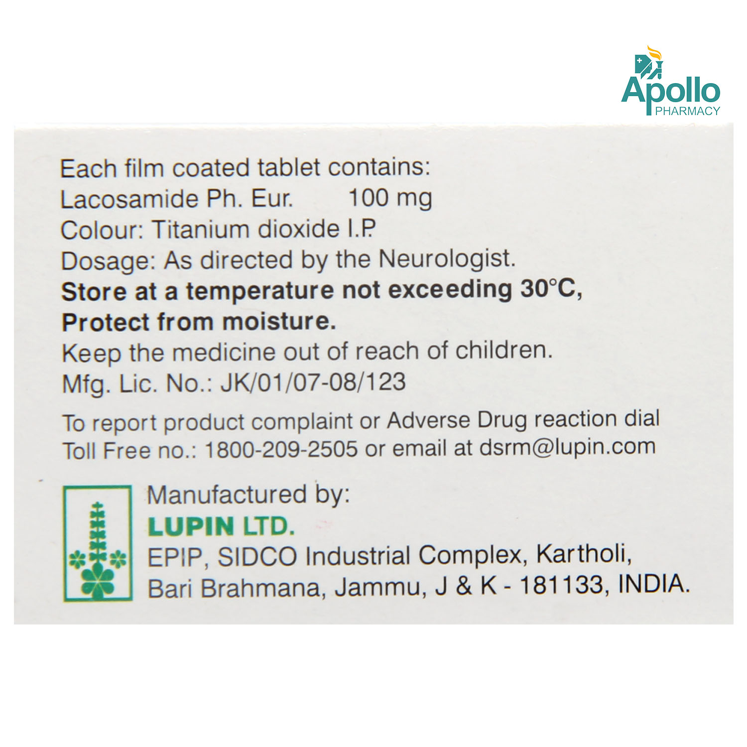 Laconext 100 Tablet 10's, Pack of 10 TABLETS Laconext 100 Tablet 10's, Pack of 10 TABLETS