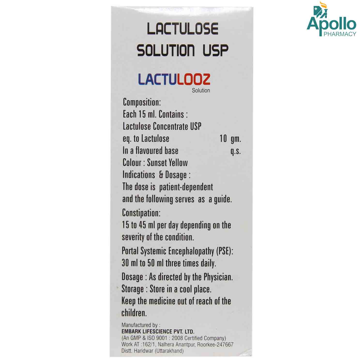 Lactulooz Solution 200 ml, Pack of 1 SOLUTION Lactulooz Solution 200 ml, Pack of 1 SOLUTION