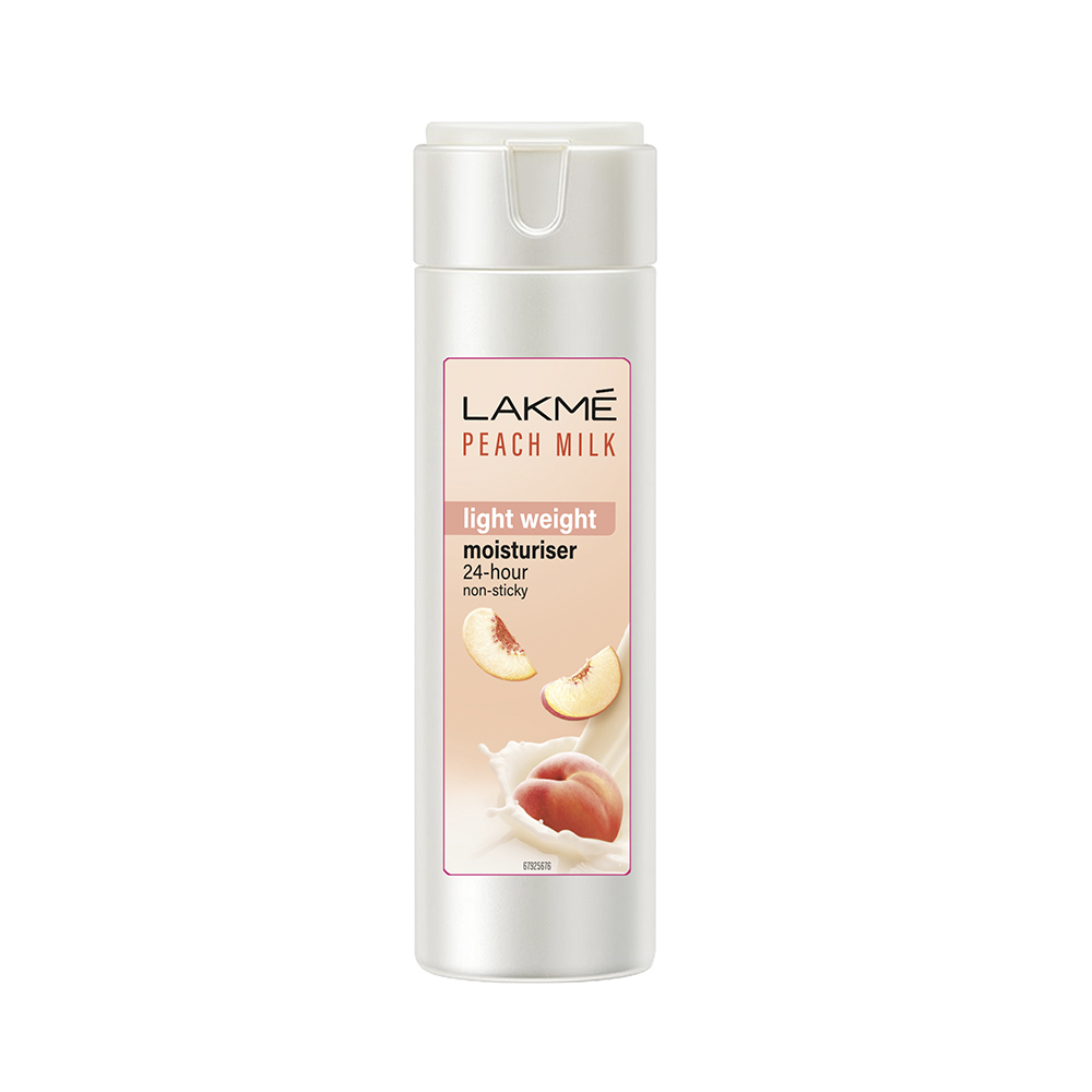 Lakme Peach Milk Moisturizer Body Lotion 60 ml | Peach Milk Extract, Vitamin C & E | Moisturises Skin For 24Hrs | Lightweight | Non Sticky | All Season Crème | For All Skin Type, Pack of 1 Lakme Peach Milk Moisturizer Body Lotion 60 ml | Peach Milk Extract, Vitamin C & E | Moisturises Skin For 24Hrs | Lightweight | Non Sticky | All Season Crème | For All Skin Type, Pack of 1