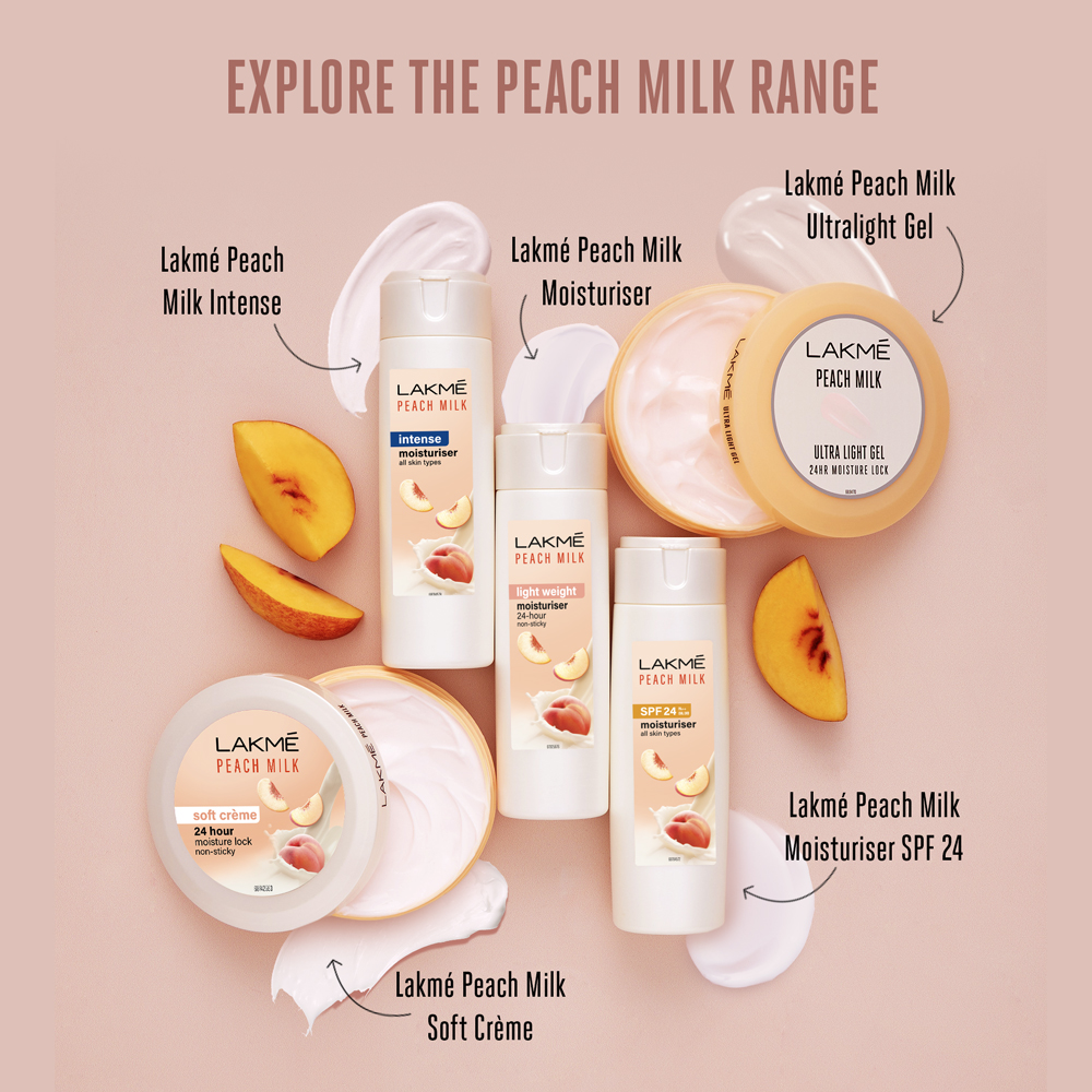 Lakme Peach Milk Intense Moisturiser SPF 24 PA++ UVA-UVB, 200 ml, Pack of 1 Lakme Peach Milk Intense Moisturiser SPF 24 PA++ UVA-UVB, 200 ml, Pack of 1