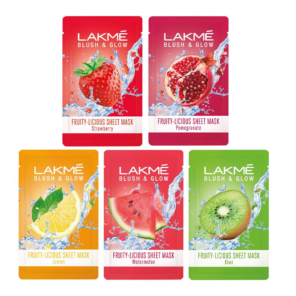 Lakme Blush & Glow Strawberry Blast Sheet Mask 25 ml | With Pure Strawberry Extract | Fruit Facial Like Glow In 15 Min | Gives Rejuvenated Feel, Pack of 1 Lakme Blush & Glow Strawberry Blast Sheet Mask 25 ml | With Pure Strawberry Extract | Fruit Facial Like Glow In 15 Min | Gives Rejuvenated Feel, Pack of 1
