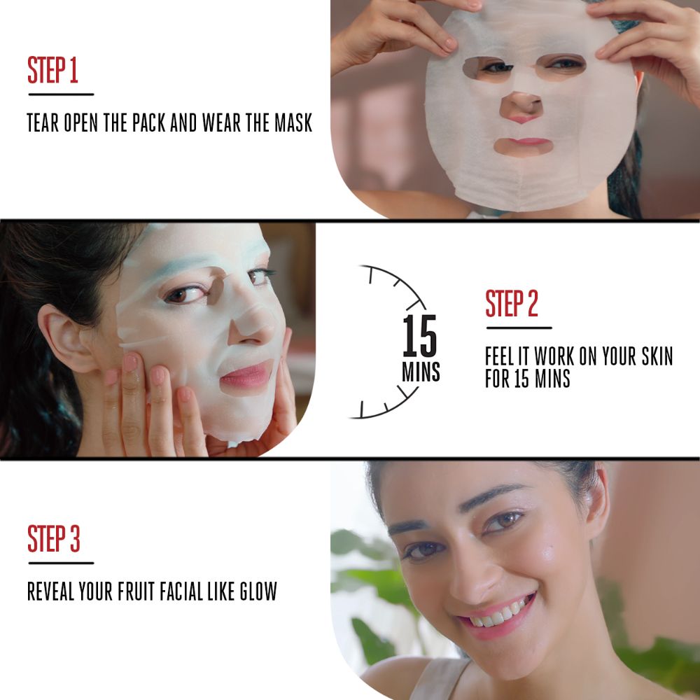 Lakme Blush & Glow Strawberry Blast Sheet Mask 25 ml | With Pure Strawberry Extract | Fruit Facial Like Glow In 15 Min | Gives Rejuvenated Feel, Pack of 1 Lakme Blush & Glow Strawberry Blast Sheet Mask 25 ml | With Pure Strawberry Extract | Fruit Facial Like Glow In 15 Min | Gives Rejuvenated Feel, Pack of 1