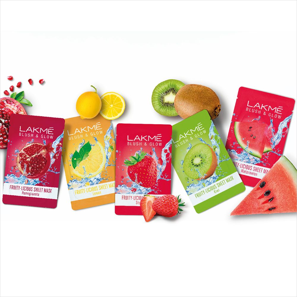 Lakme Blush & Glow Strawberry Blast Sheet Mask 25 ml | With Pure Strawberry Extract | Fruit Facial Like Glow In 15 Min | Gives Rejuvenated Feel, Pack of 1 Lakme Blush & Glow Strawberry Blast Sheet Mask 25 ml | With Pure Strawberry Extract | Fruit Facial Like Glow In 15 Min | Gives Rejuvenated Feel, Pack of 1