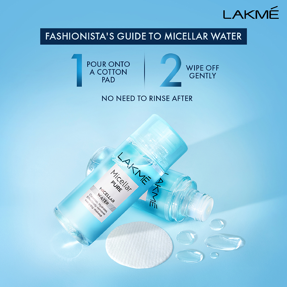 Lakme Micellar Pure Micellar Water, 100 ml, Pack of 1 Lakme Micellar Pure Micellar Water, 100 ml, Pack of 1