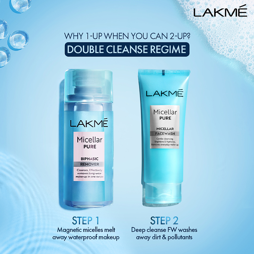 Lakme Micellar Pure Biphasic Makeup Remover, 100 ml, Pack of 1 Lakme Micellar Pure Biphasic Makeup Remover, 100 ml, Pack of 1