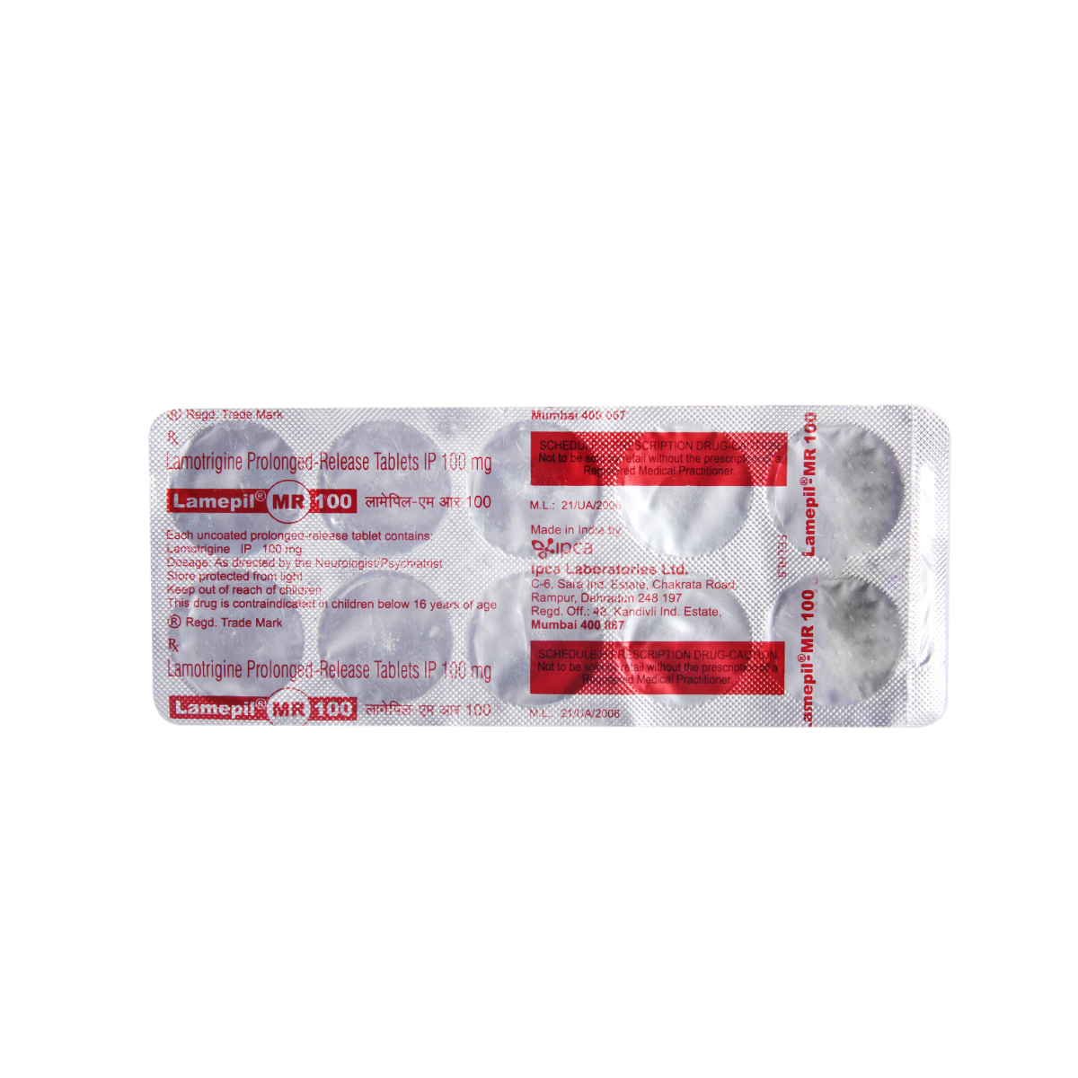 Lamepil MR 100 Tablet 10's, Pack of 10 TABLETS Lamepil MR 100 Tablet 10's, Pack of 10 TABLETS
