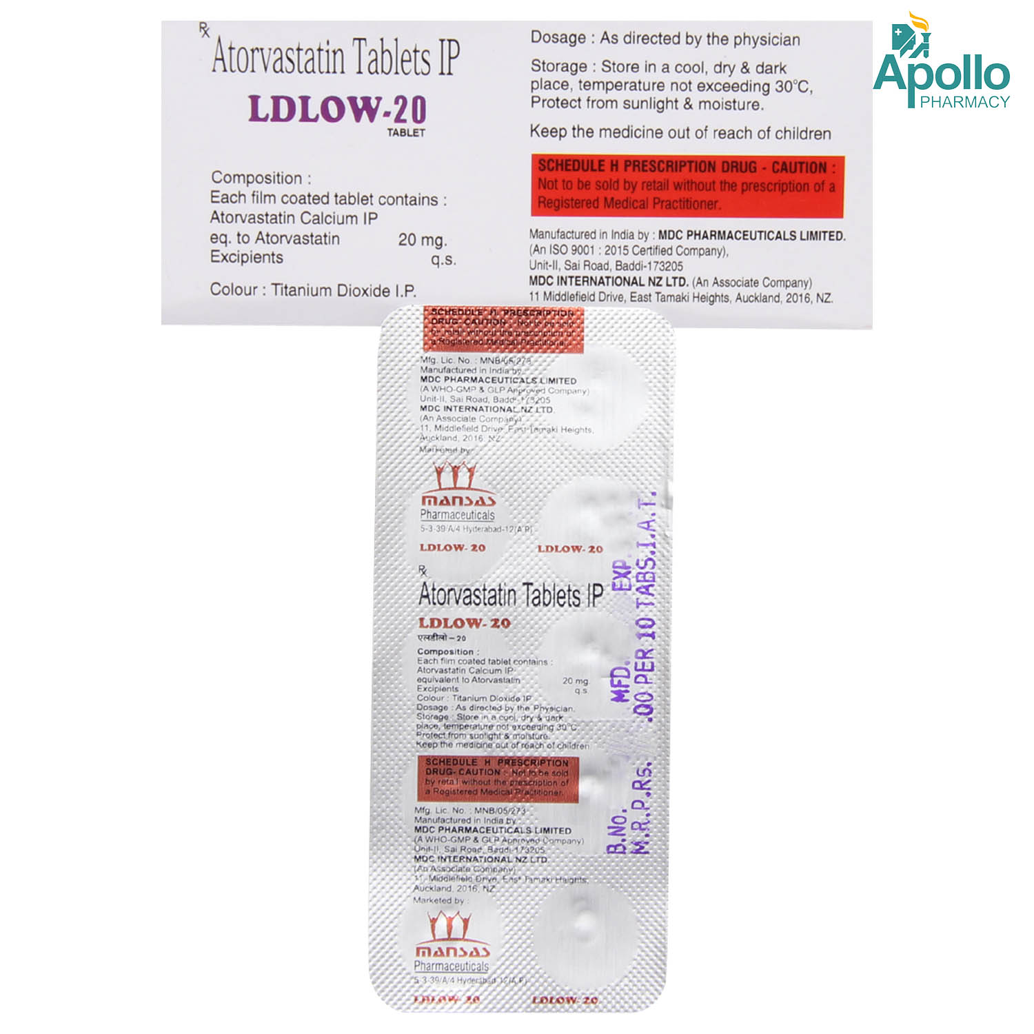 Ldlow 20 mg Tablet 10's, Pack of 10 TABLETS Ldlow 20 mg Tablet 10's, Pack of 10 TABLETS