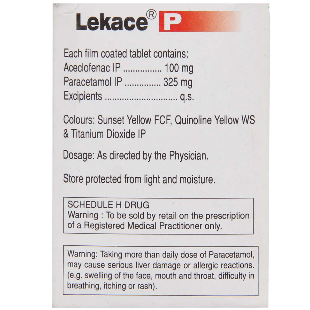 Lekace P Tablet 10's, Pack of 10 TABLETS Lekace P Tablet 10's, Pack of 10 TABLETS