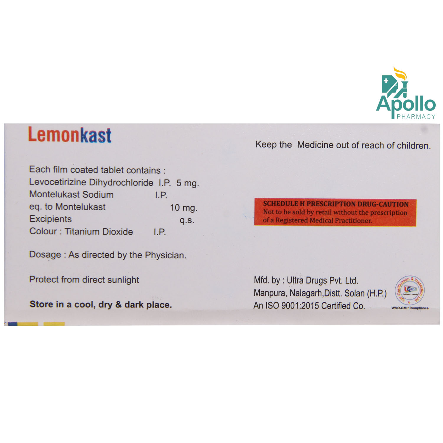 Lemonkast Tablet 10's, Pack of 10 TABLETS Lemonkast Tablet 10's, Pack of 10 TABLETS