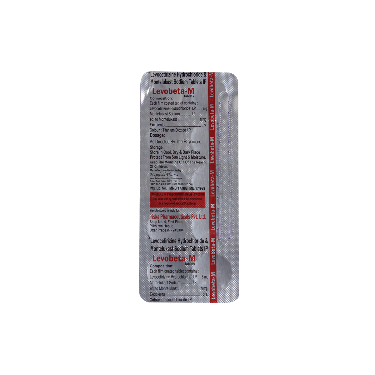 Levobeta-M Tablet 10's, Pack of 10 TABLETS Levobeta-M Tablet 10's, Pack of 10 TABLETS